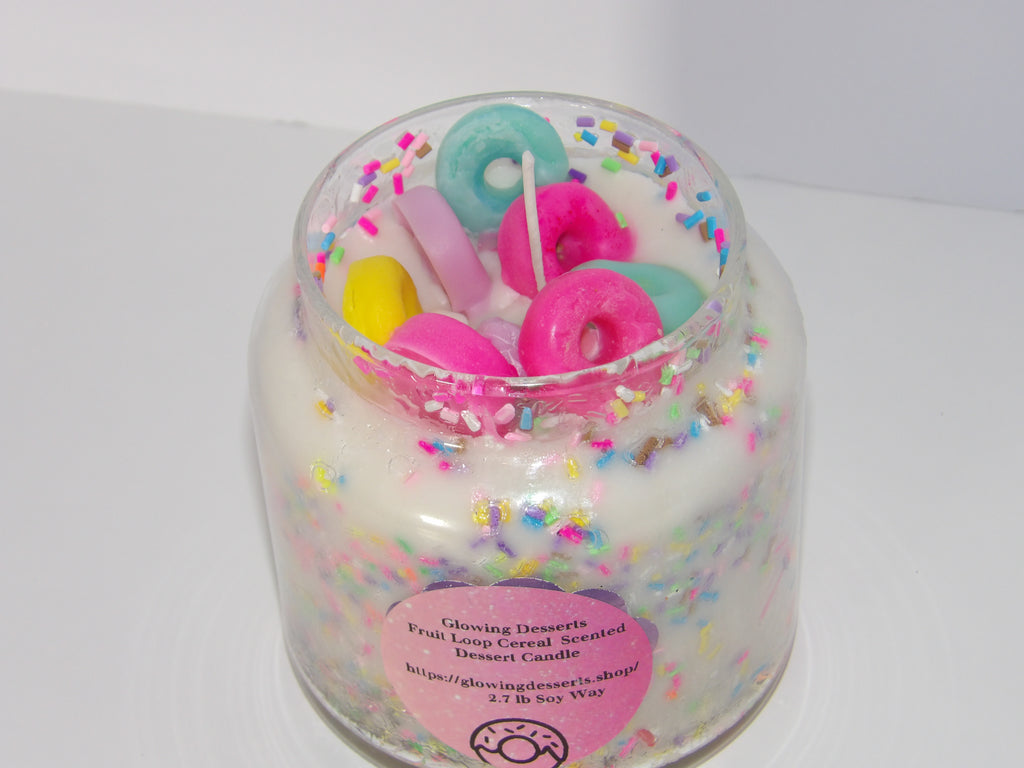 Fruit LOOP Cereal Dessert Candle (Fruit Loop Scented)