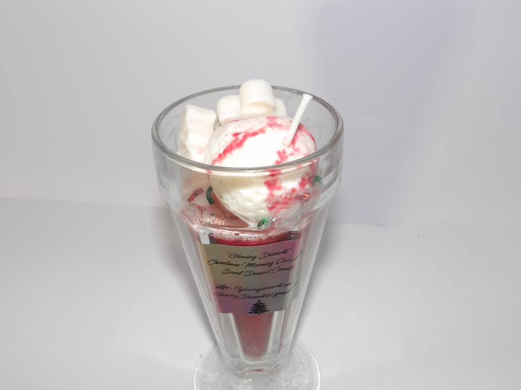 Christmas Cinnamon Sundae Dessert Candle