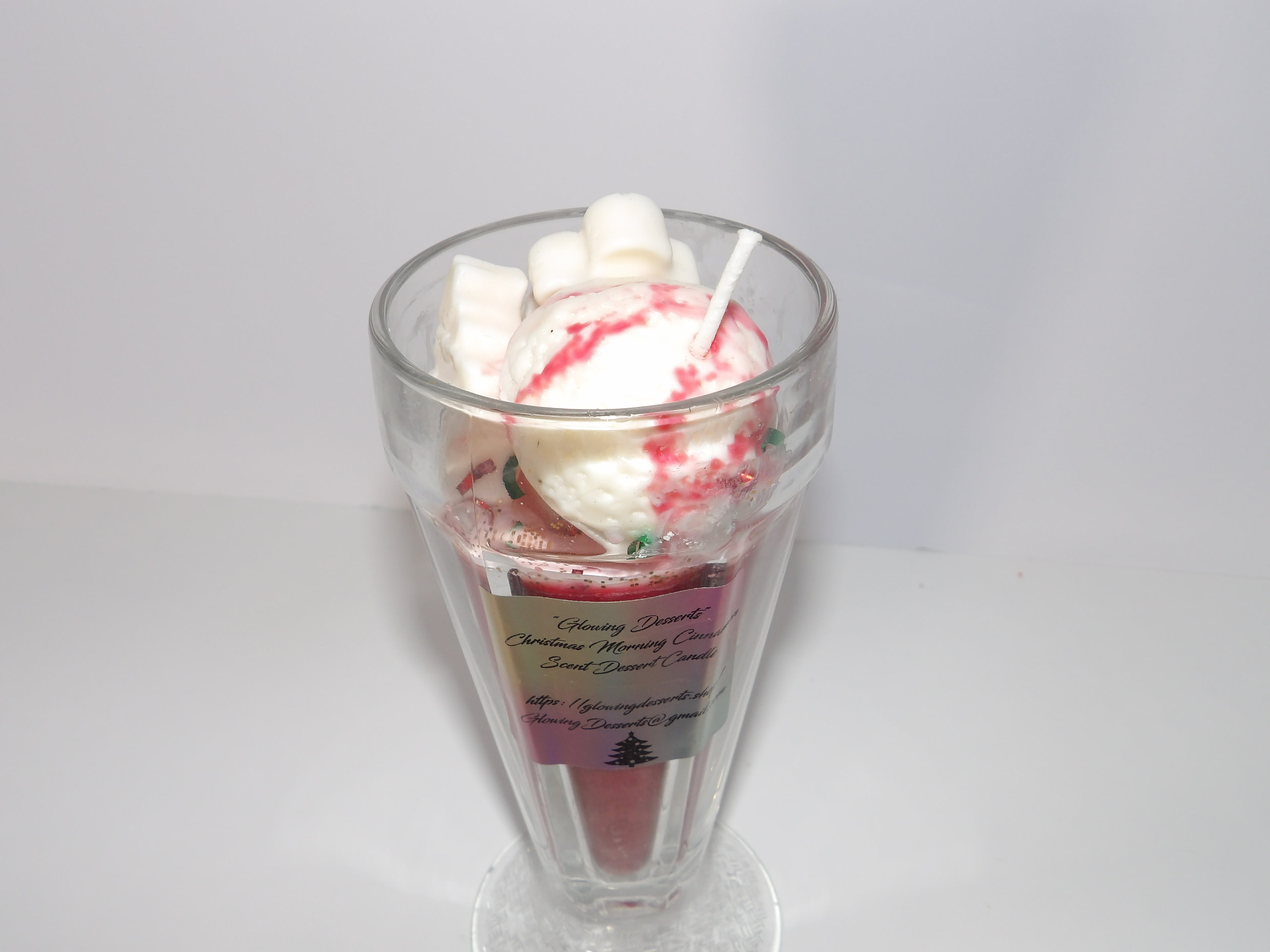 Christmas Cinnamon Sundae Dessert Candle
