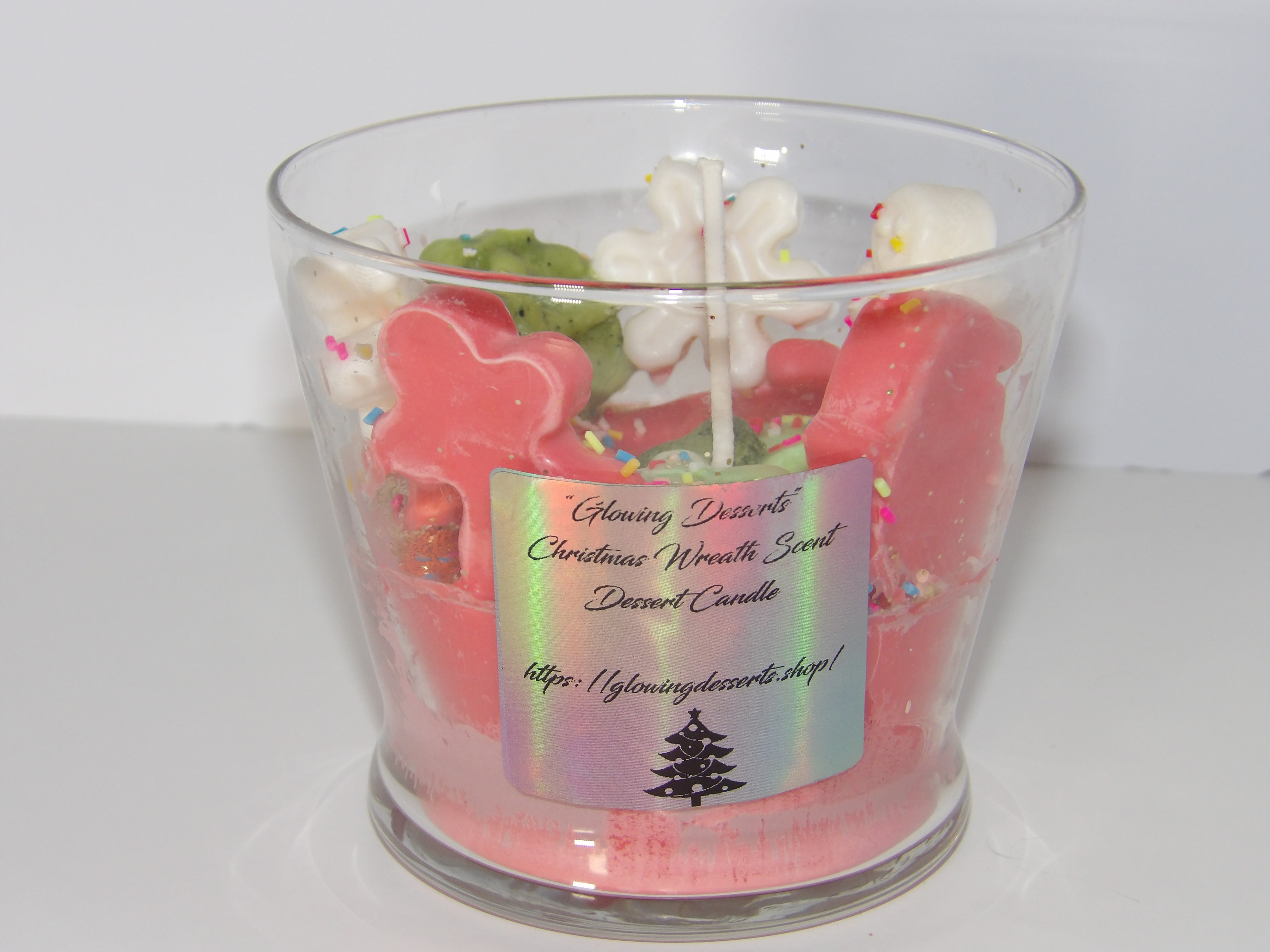Candy Land Christmas Dessert Candle with Christmas Wreath fragrance