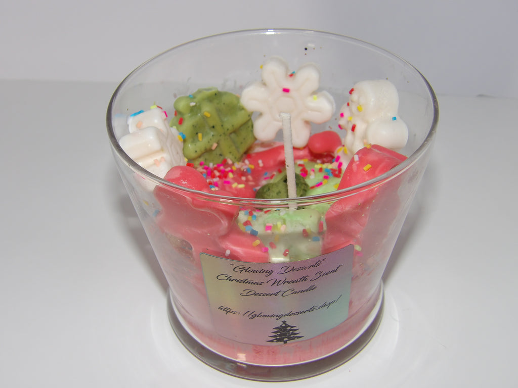 Candy Land Christmas Dessert Candle with Christmas Wreath fragrance