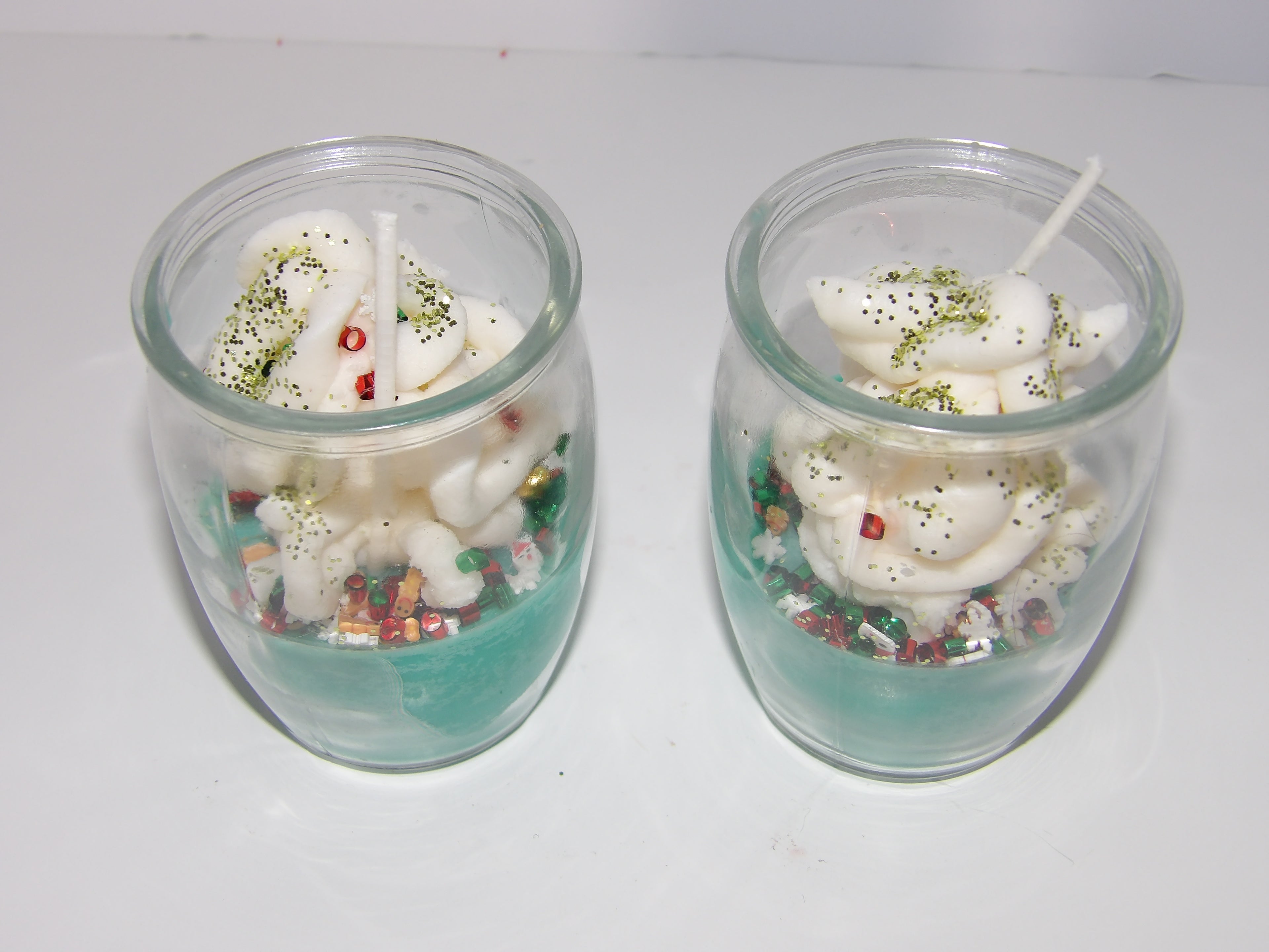 Set of Sugar Cookie Christmas dessert candles.