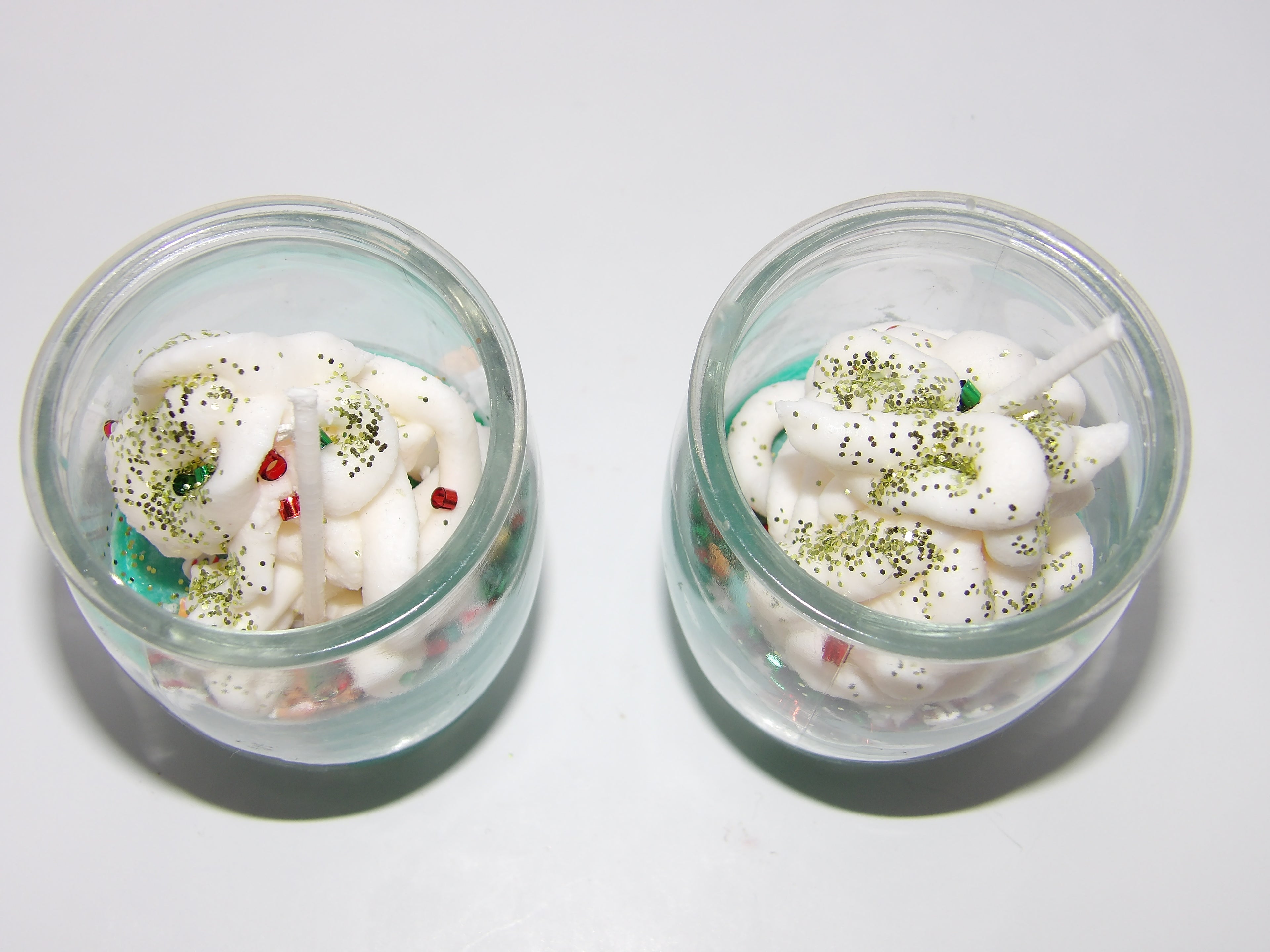 Set of Sugar Cookie Christmas dessert candles.