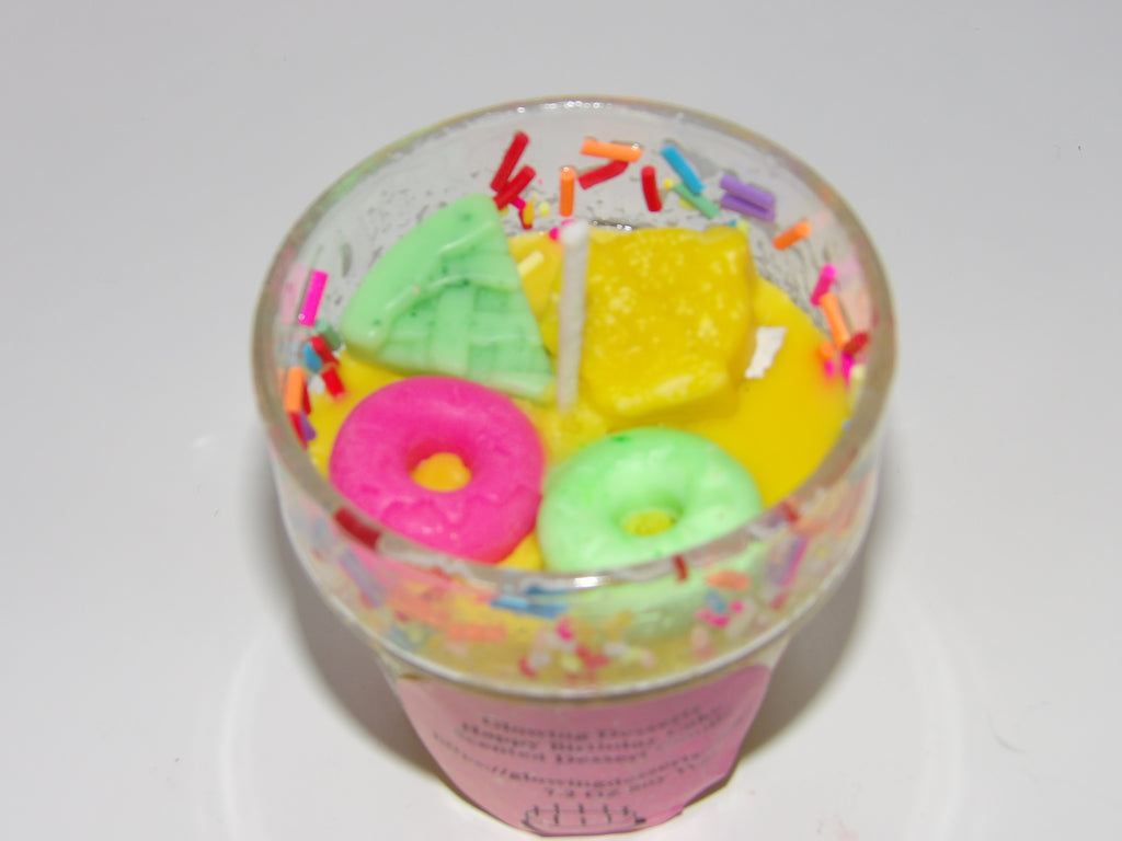 Small Happy Birthday Dessert Candle( Birthday Cake Scented)