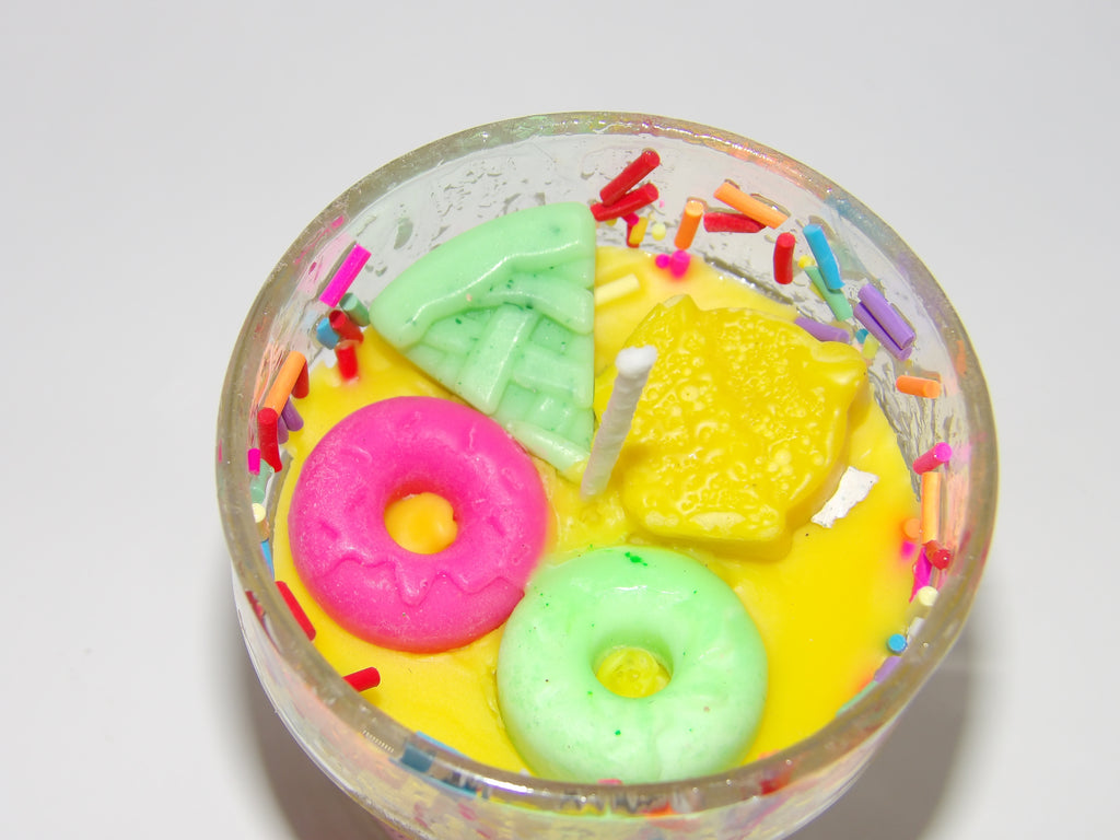 Small Happy Birthday Dessert Candle( Birthday Cake Scented)