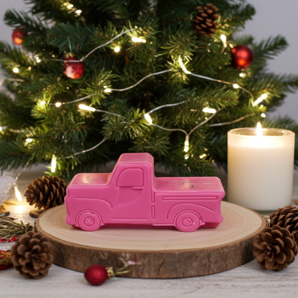Cute Pink Pickup Truck Wax Melt( Japanese Blossom)