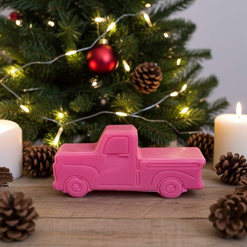 Cute Pink Pickup Truck Wax Melt( Japanese Blossom)
