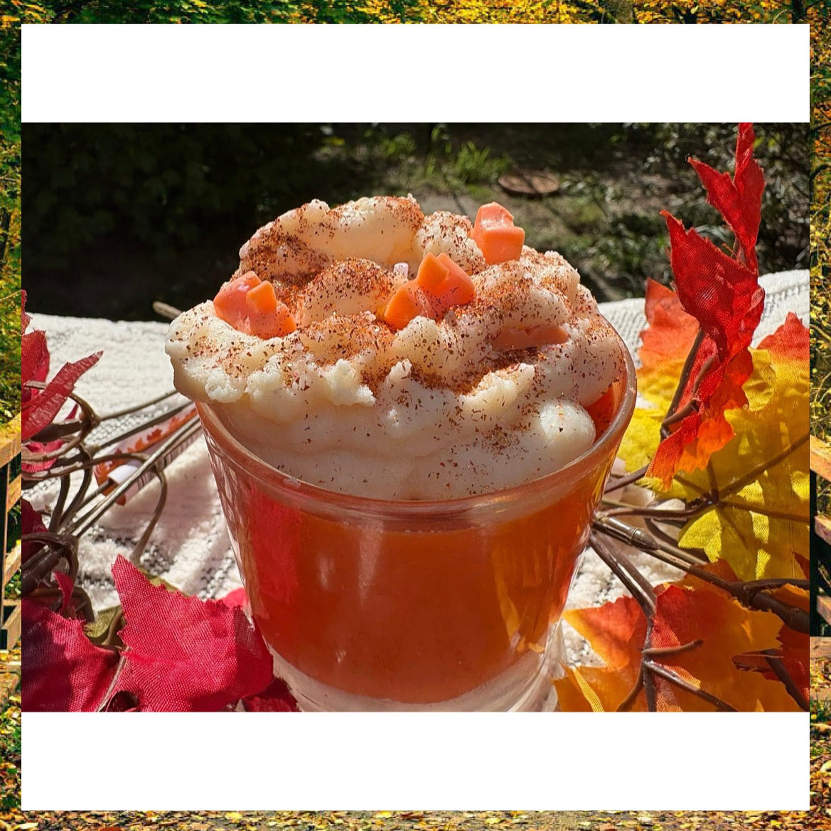 Hello Fall Pumpkin scented dessert candle