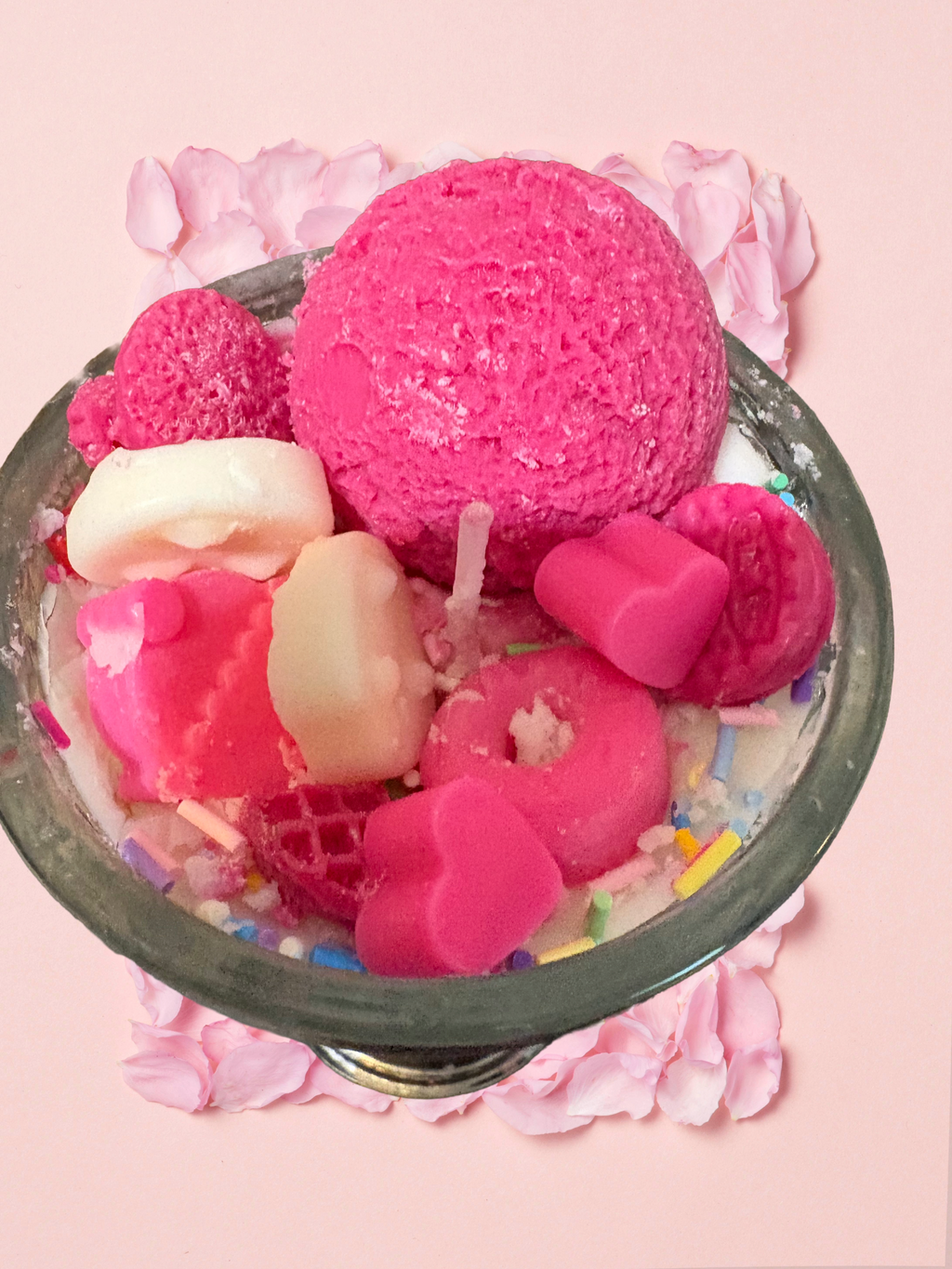 Happy birthday Sundae Dessert Candle with Ice cream topping