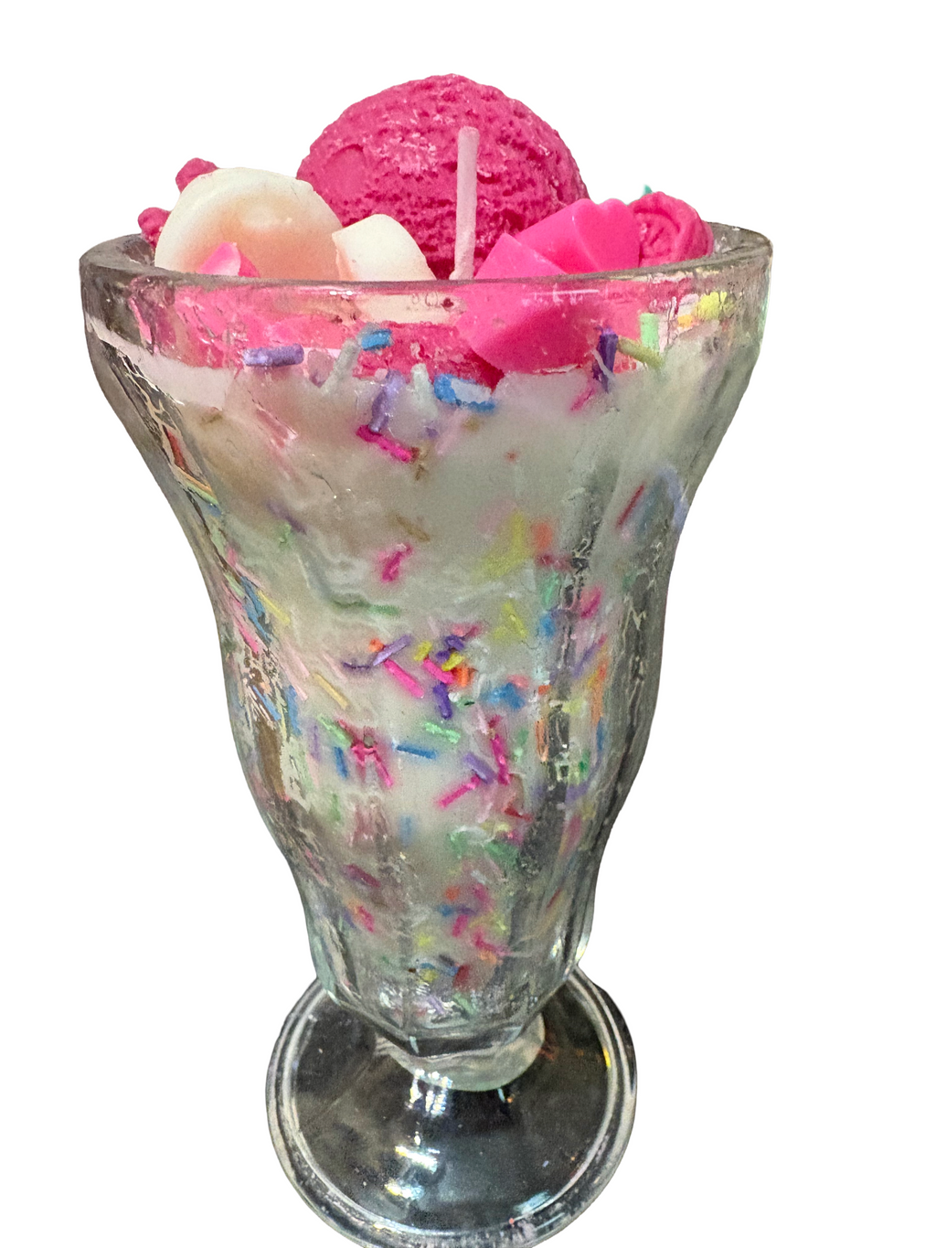 Happy birthday Sundae Dessert Candle with Ice cream topping