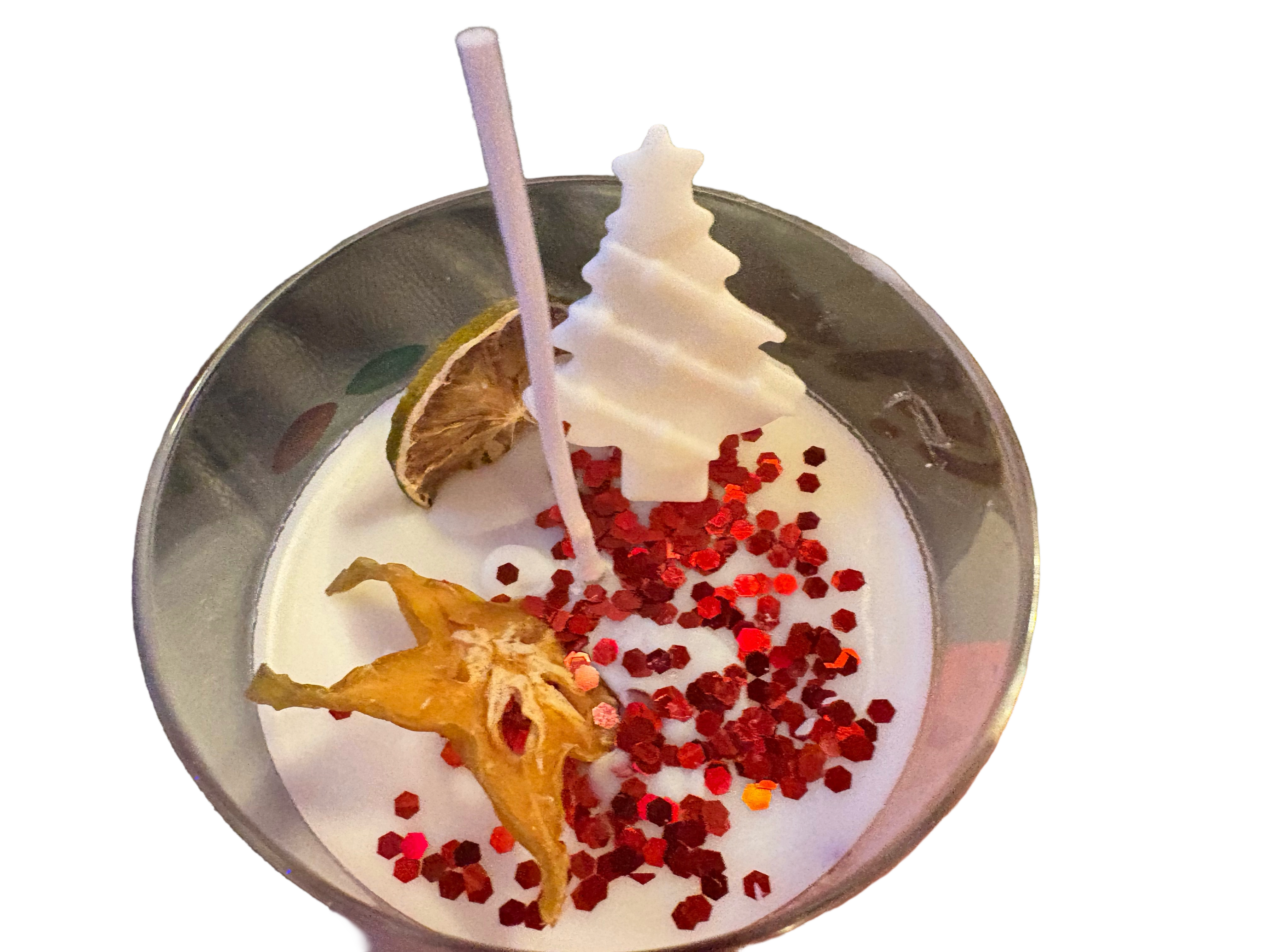 Christmas Wreath Fragrance Wine Candle