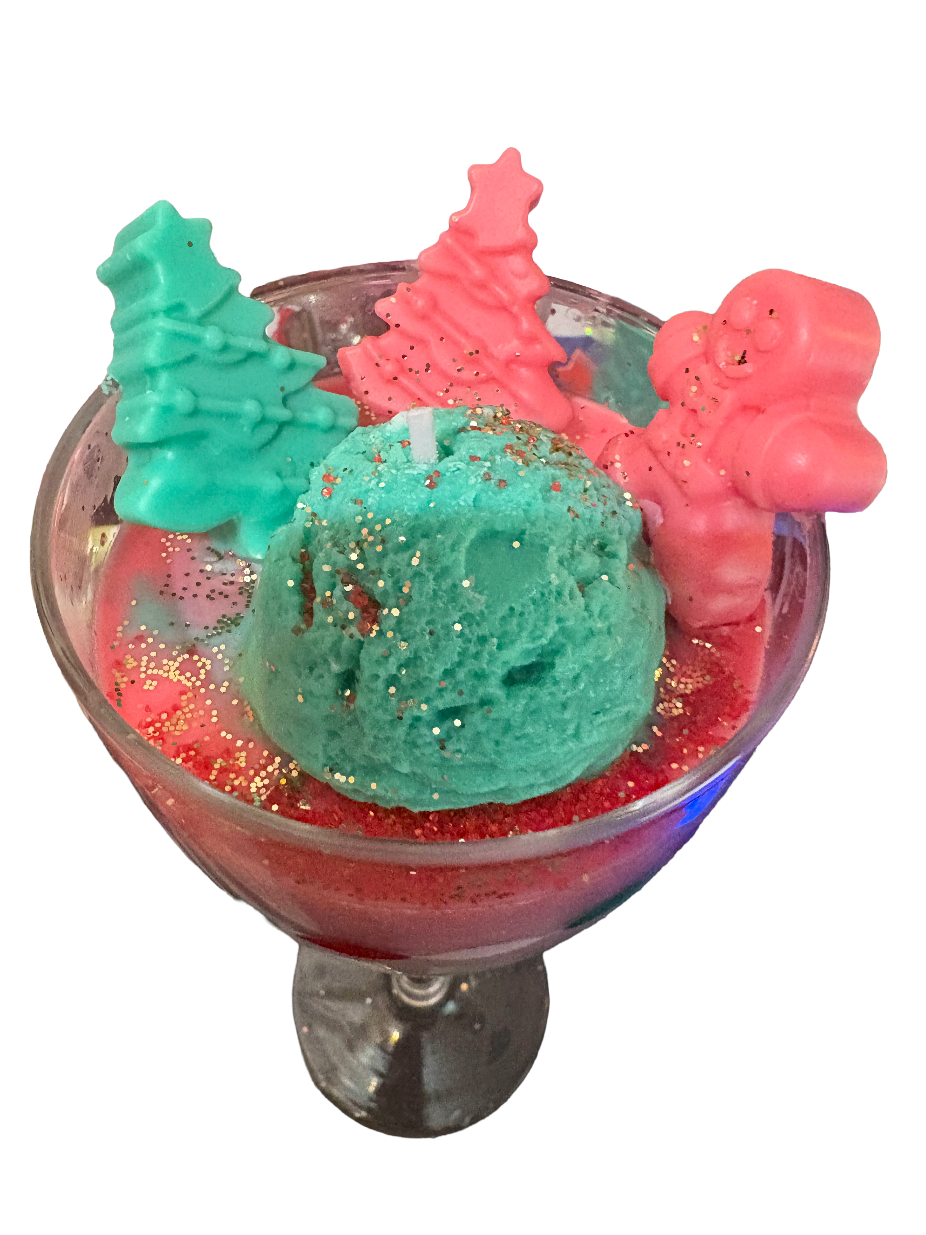 Candy Cane & Pine Scented Dessert Candle