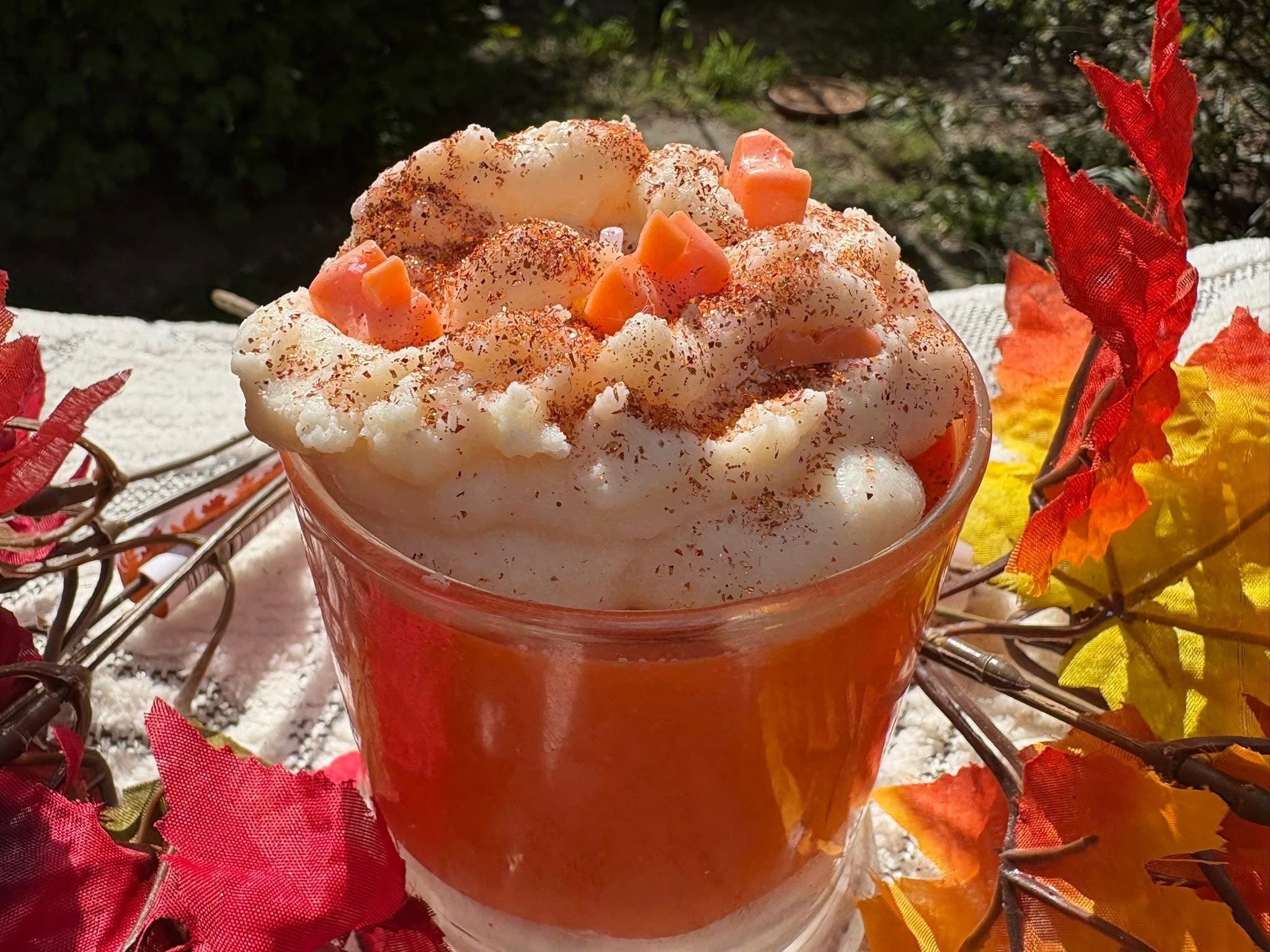 Hello Fall Pumpkin scented dessert candle