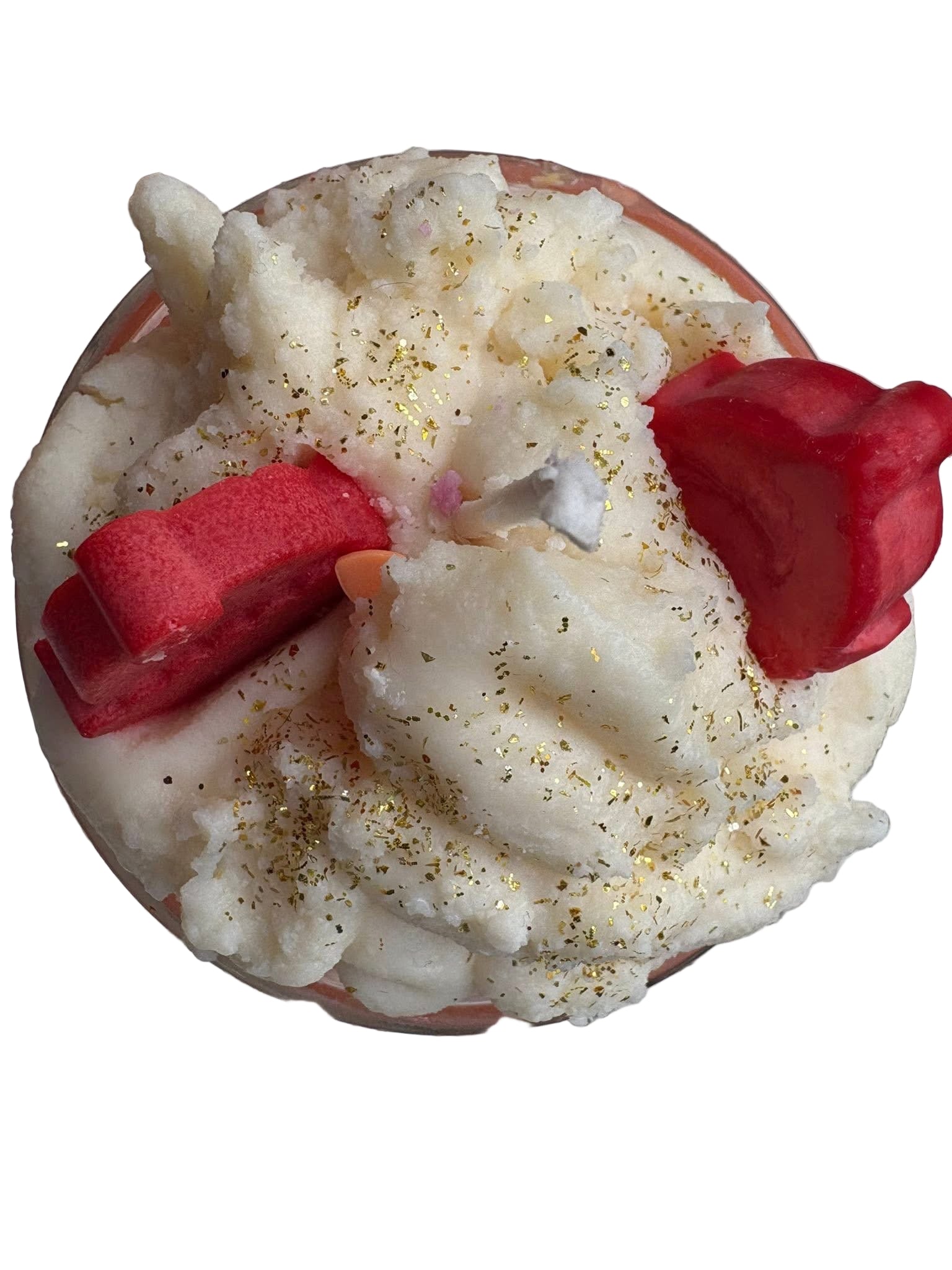Tri-color vanilla scented dessert candle
