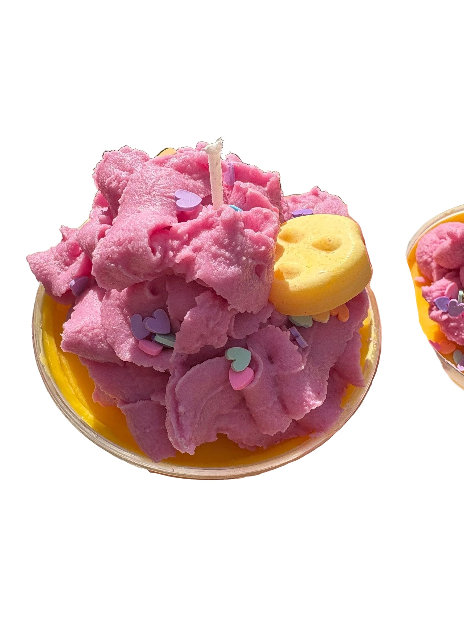Mango tango candle with sprinkles