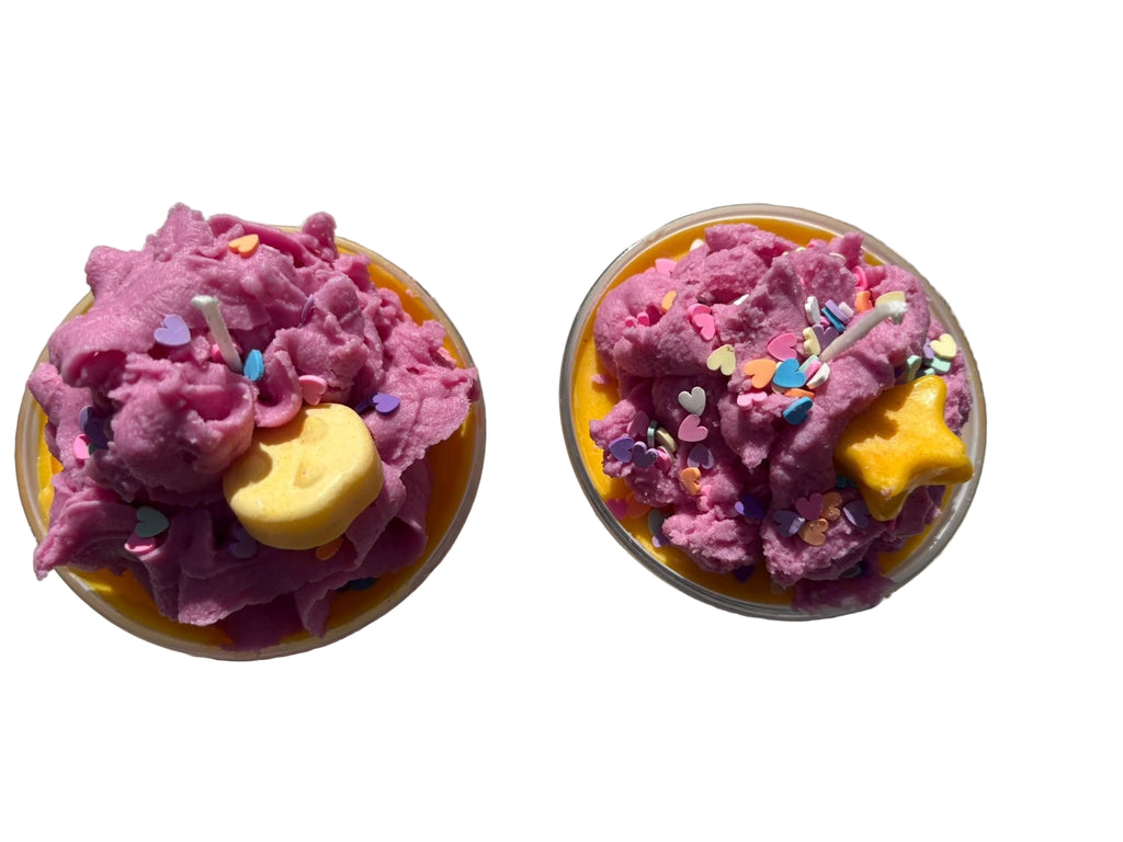 Mango tango candle with sprinkles