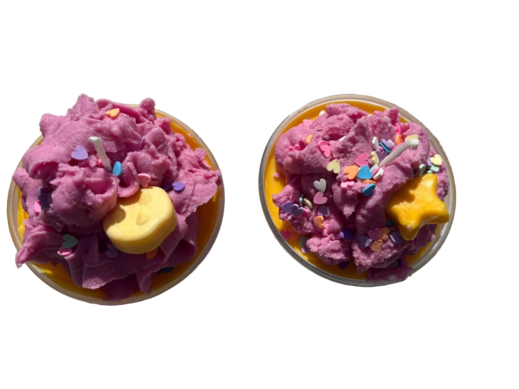 Mango tango candle with sprinkles