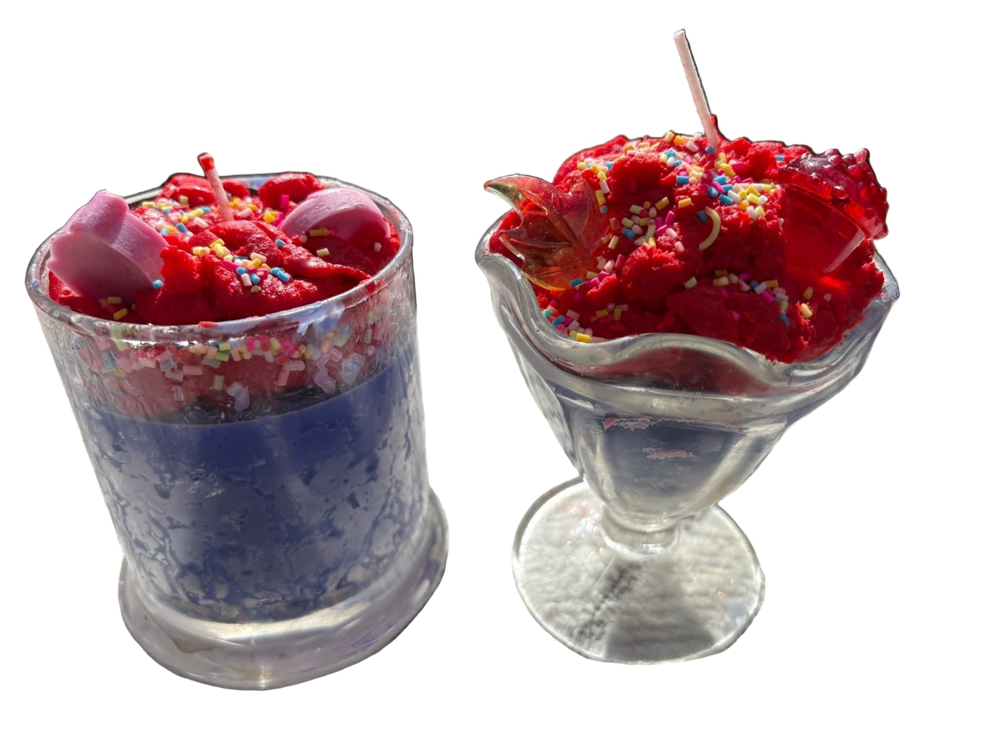 Strawberry fields ice cream candle