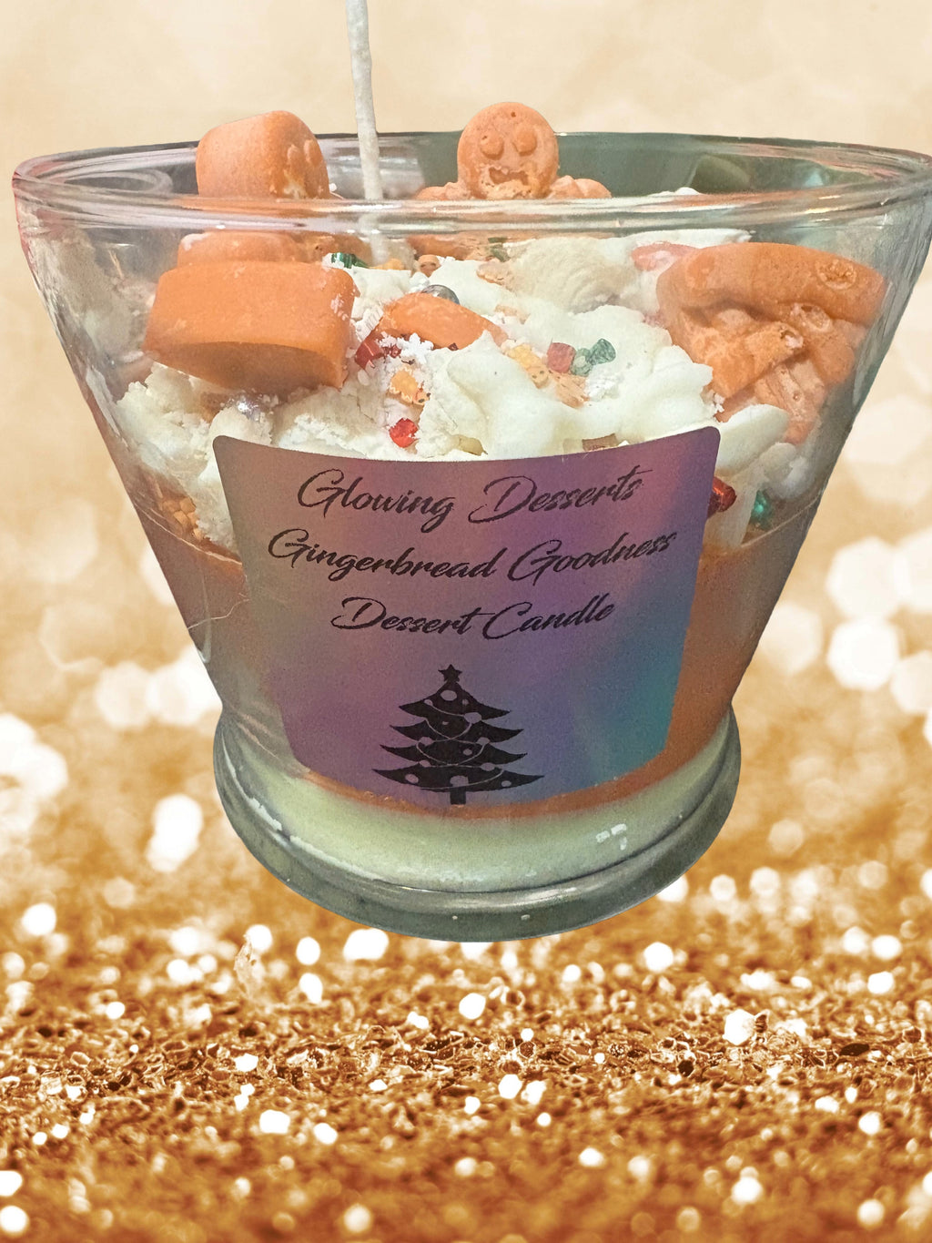 Gingerbread Goodness Christmas Dessert Candle
