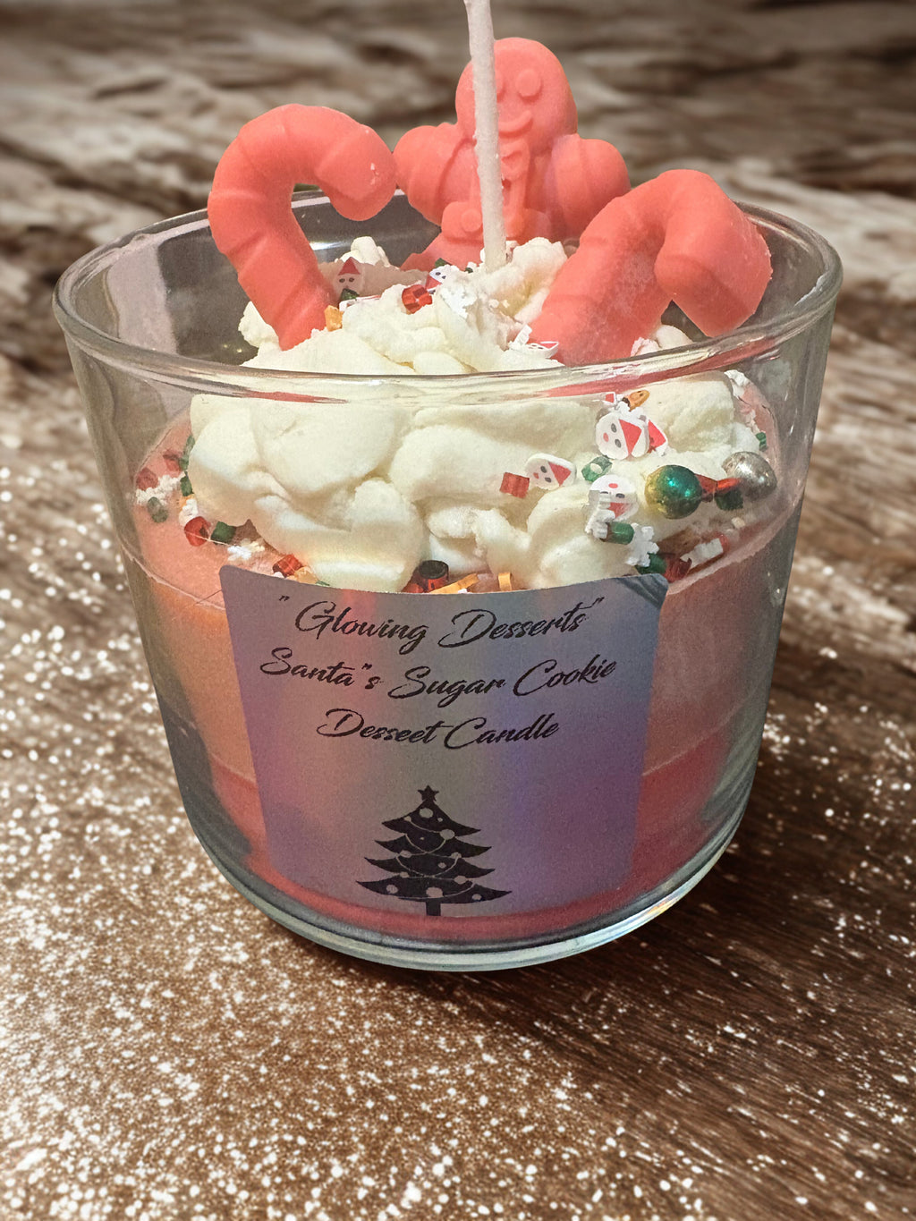 Santa's Sugar Cookie Dessert Candle
