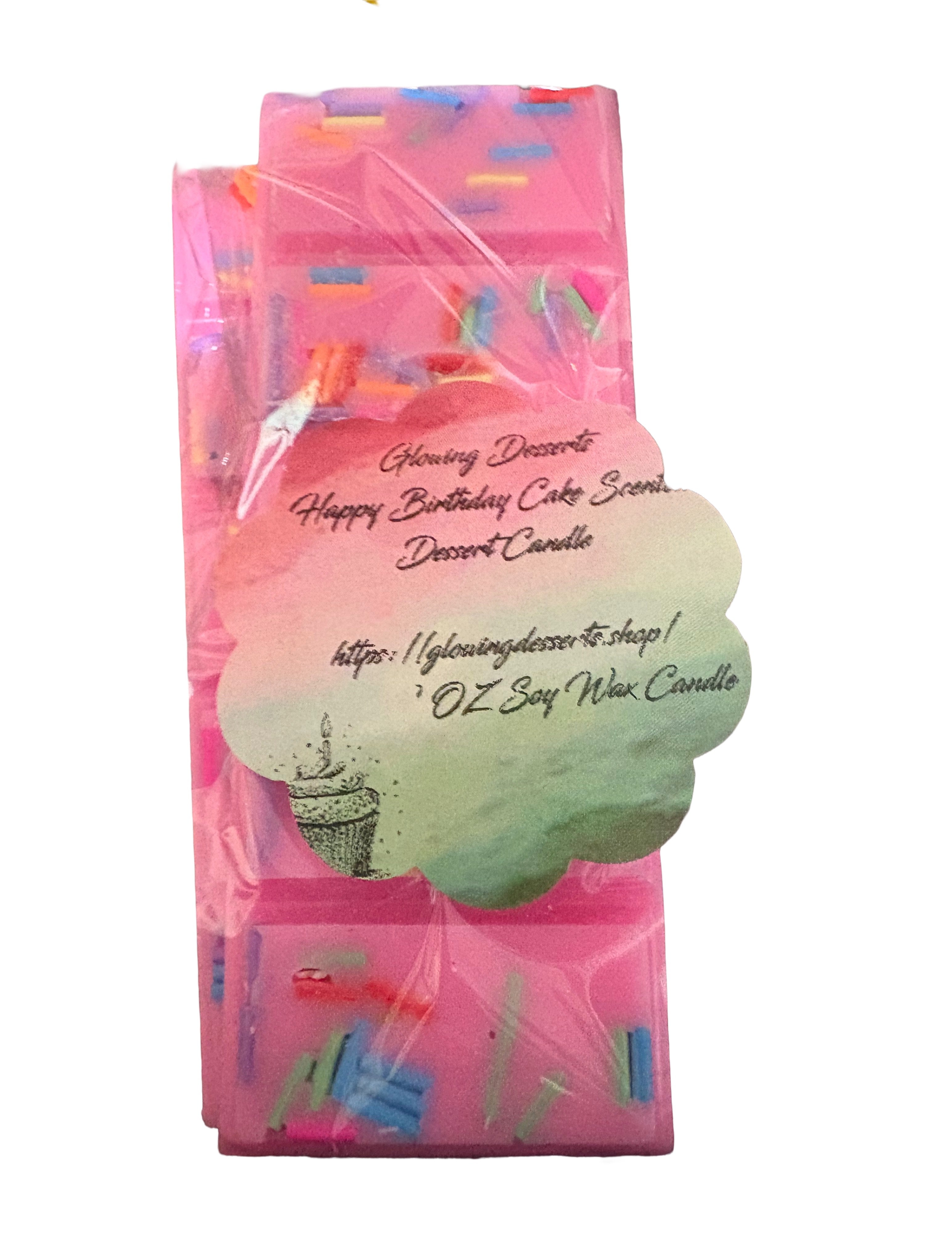 Happy Birthday Wax Melts Pink(Birthday Cake Scented)