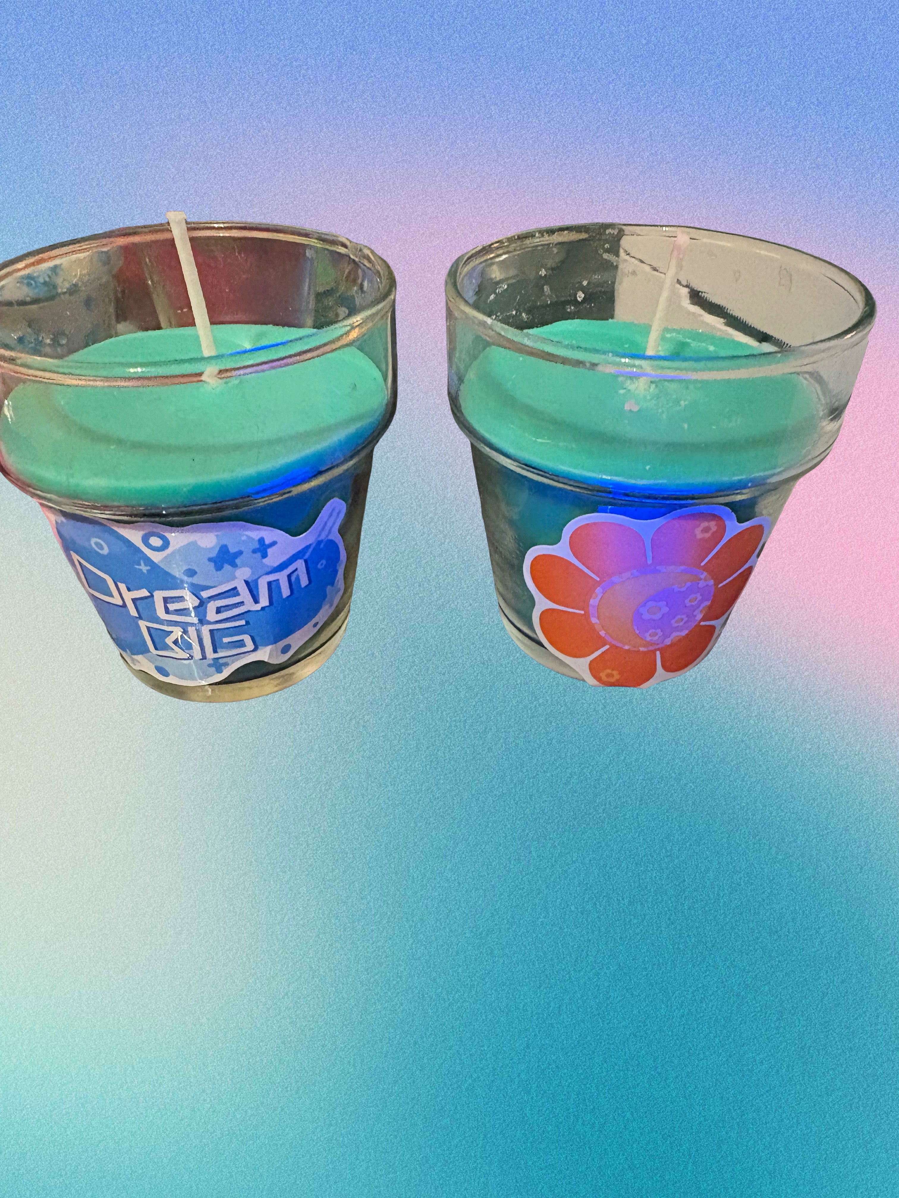 Positivity Cute Candles ( Cucumber Melon Scented)