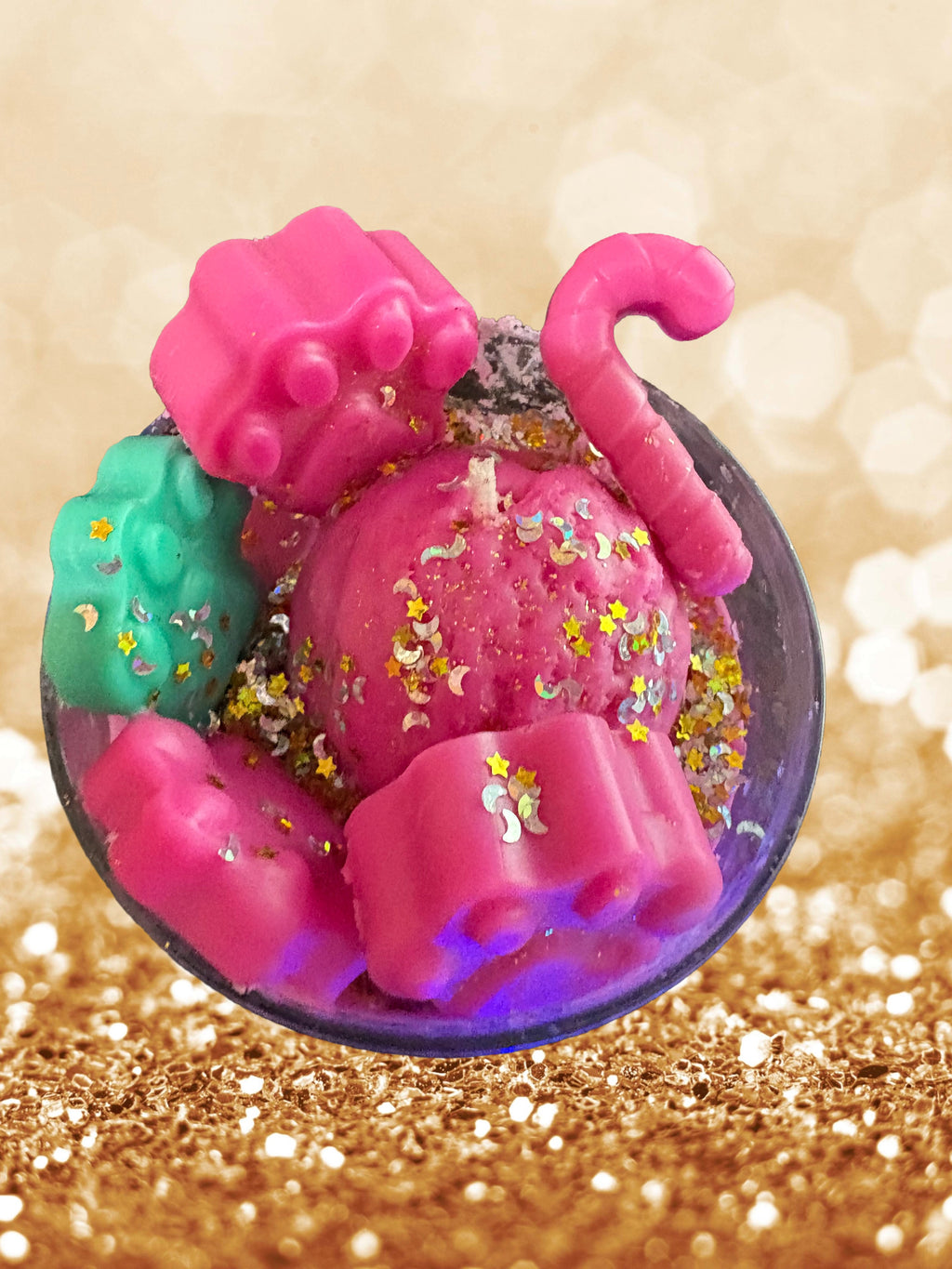 Pink Puppy Paws Dessert Candle ( Black Raspberry /Vanilla Scented)