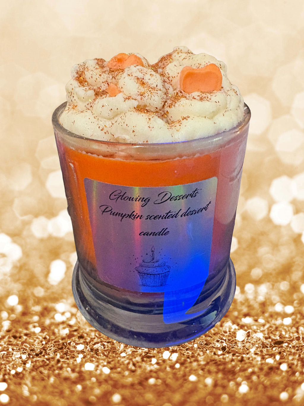 Hello Fall Pumpkin scented dessert candle