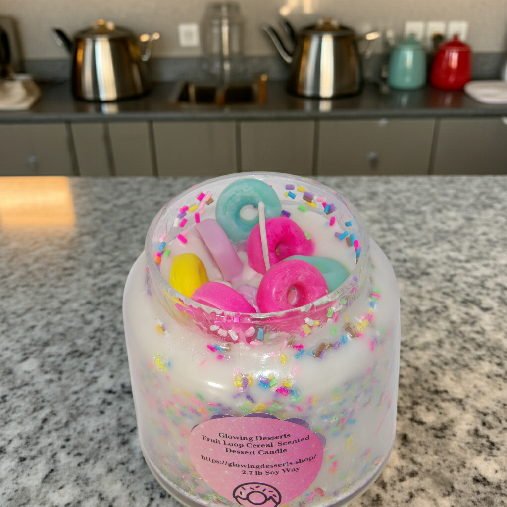 Fruit LOOP Cereal Dessert Candle (Fruit Loop Scented)