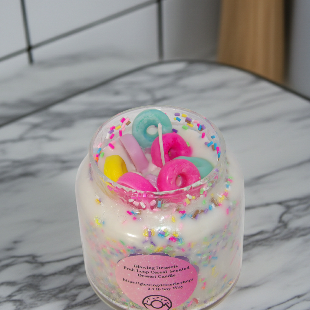 Fruit LOOP Cereal Dessert Candle (Fruit Loop Scented)