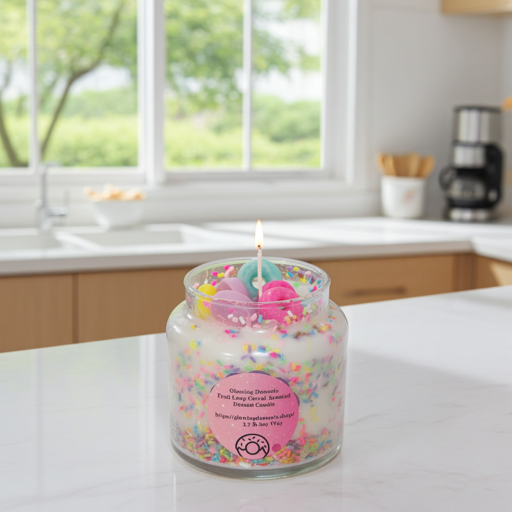 Fruit LOOP Cereal Dessert Candle (Fruit Loop Scented)