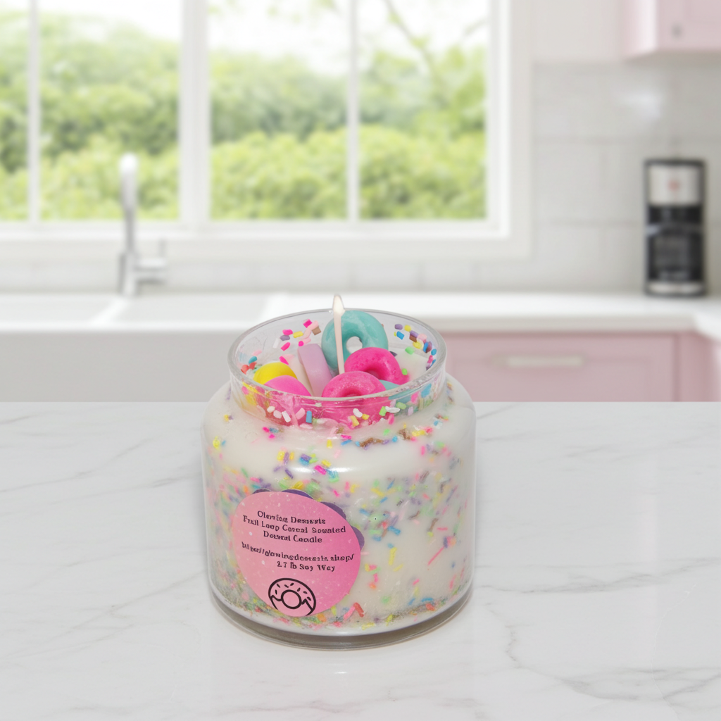Fruit LOOP Cereal Dessert Candle (Fruit Loop Scented)