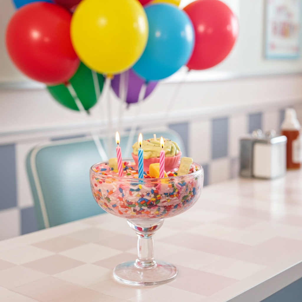 Confetti Cupcake Dessert Candle