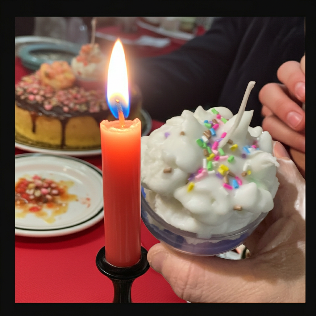 Happy Birthday Dessert Candle