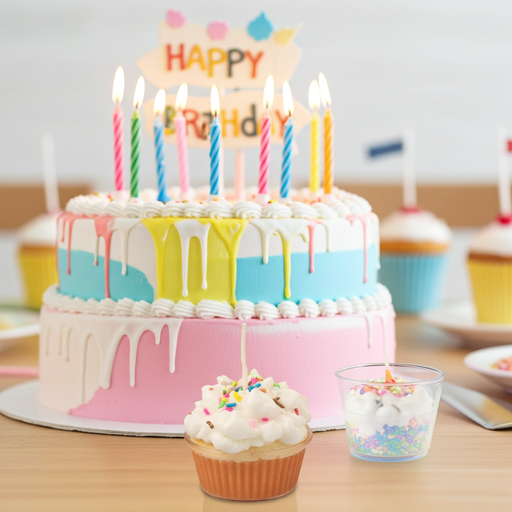 Happy Birthday Dessert Candle