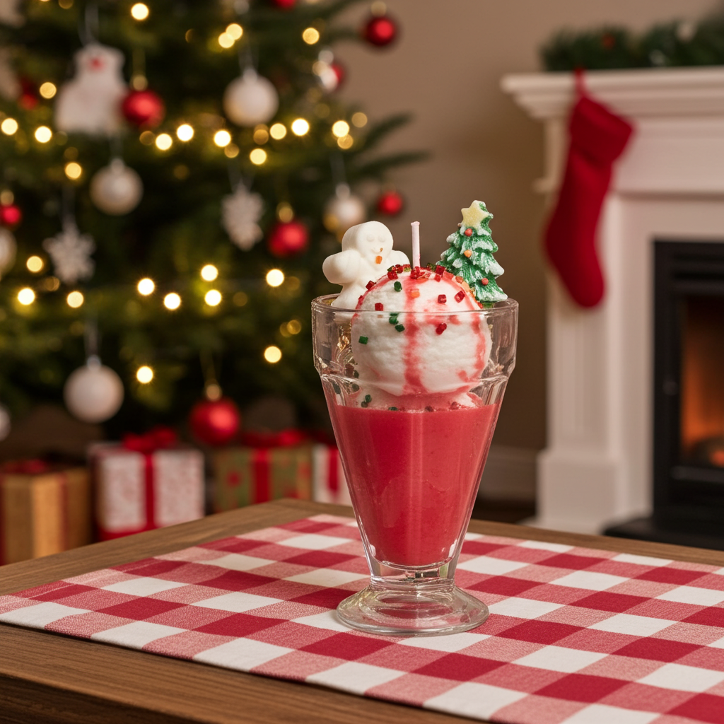 Christmas Ice Cream Sunday with Cinnamon fragrance.