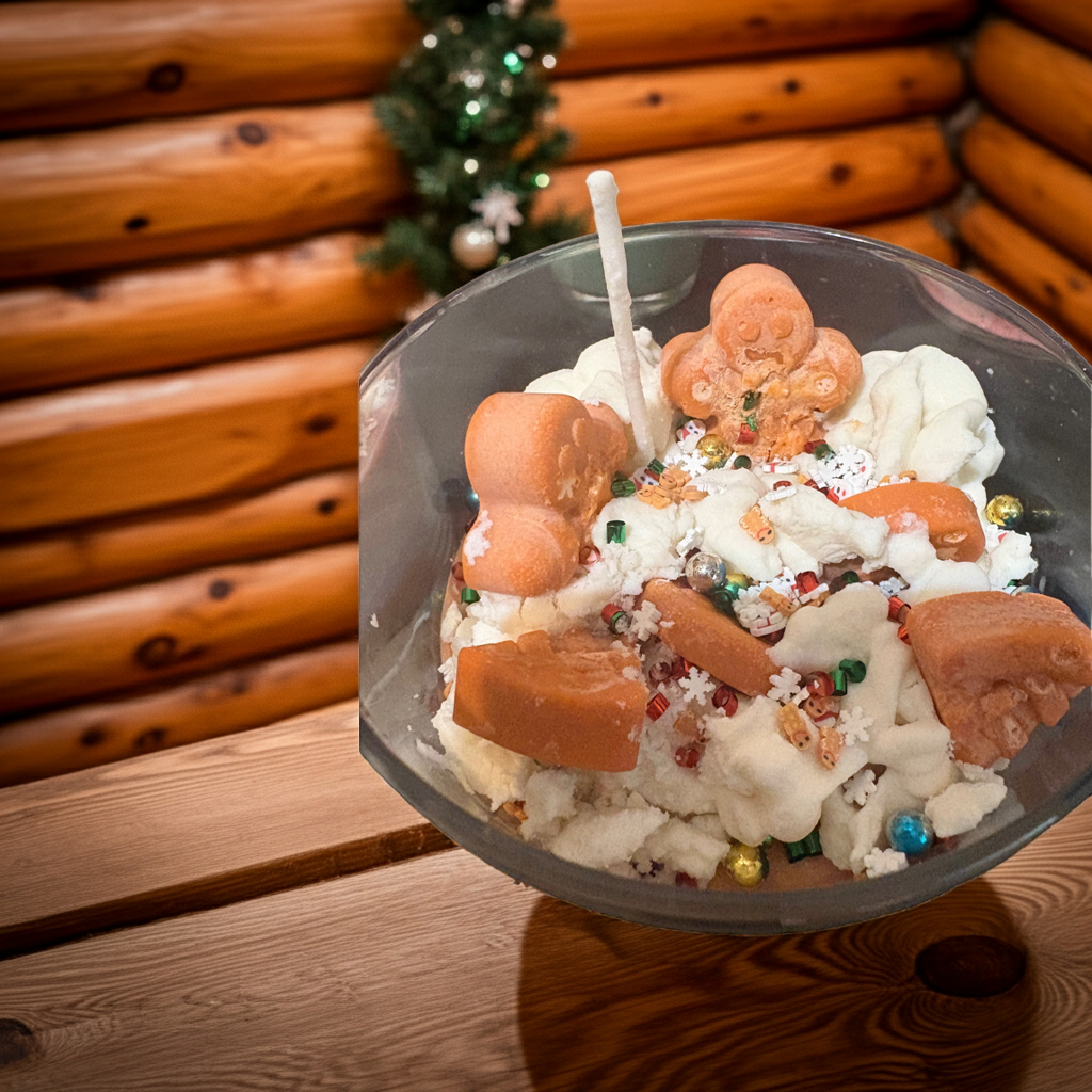 Gingerbread Goodness Christmas Dessert Candle