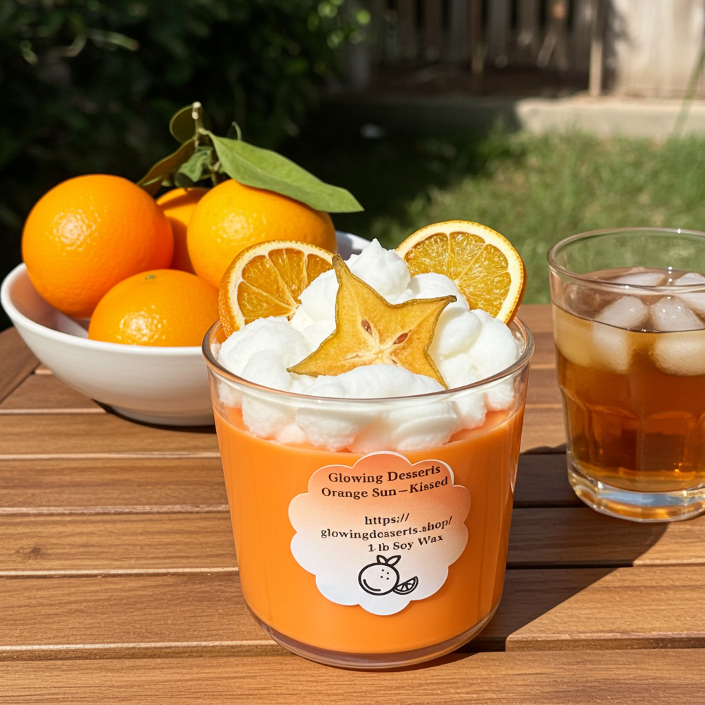 Orange Sun-Kissed  Dessert Candle