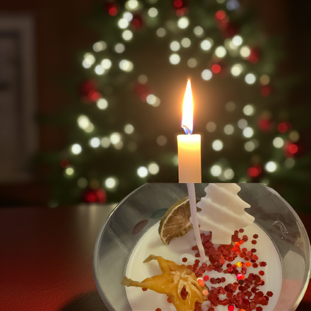 Christmas Wreath Fragrance Wine Candle