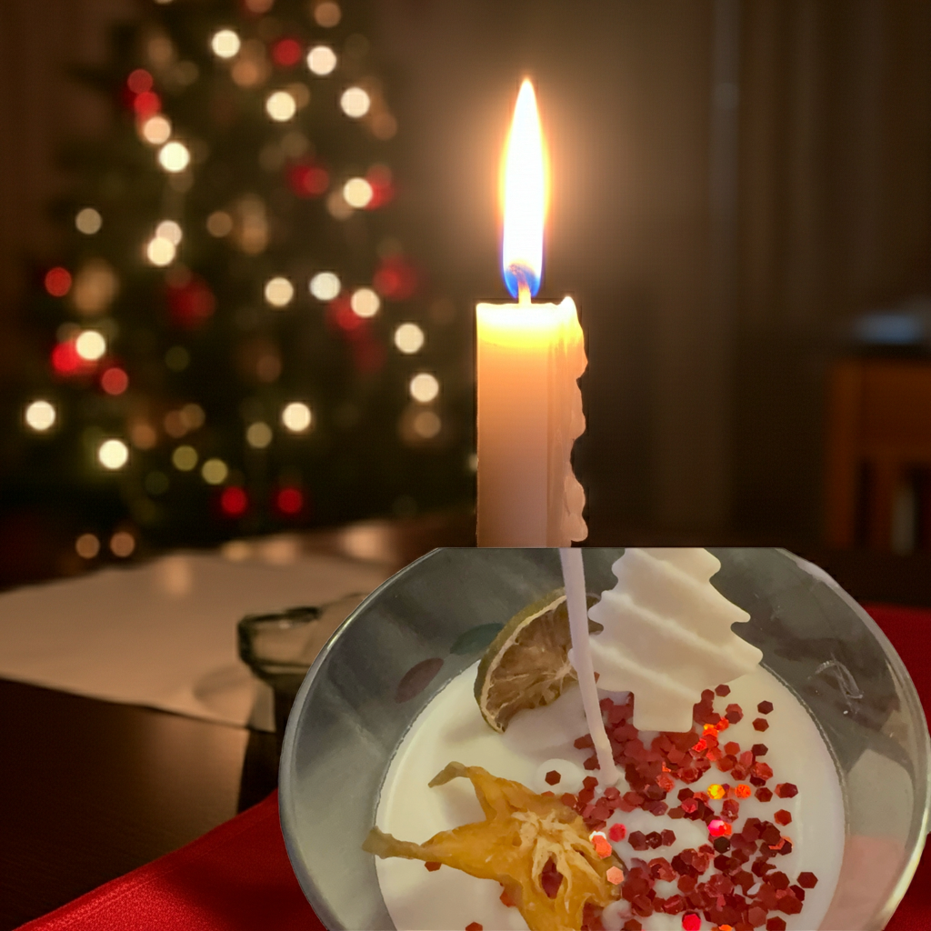 Christmas Wreath Fragrance Wine Candle