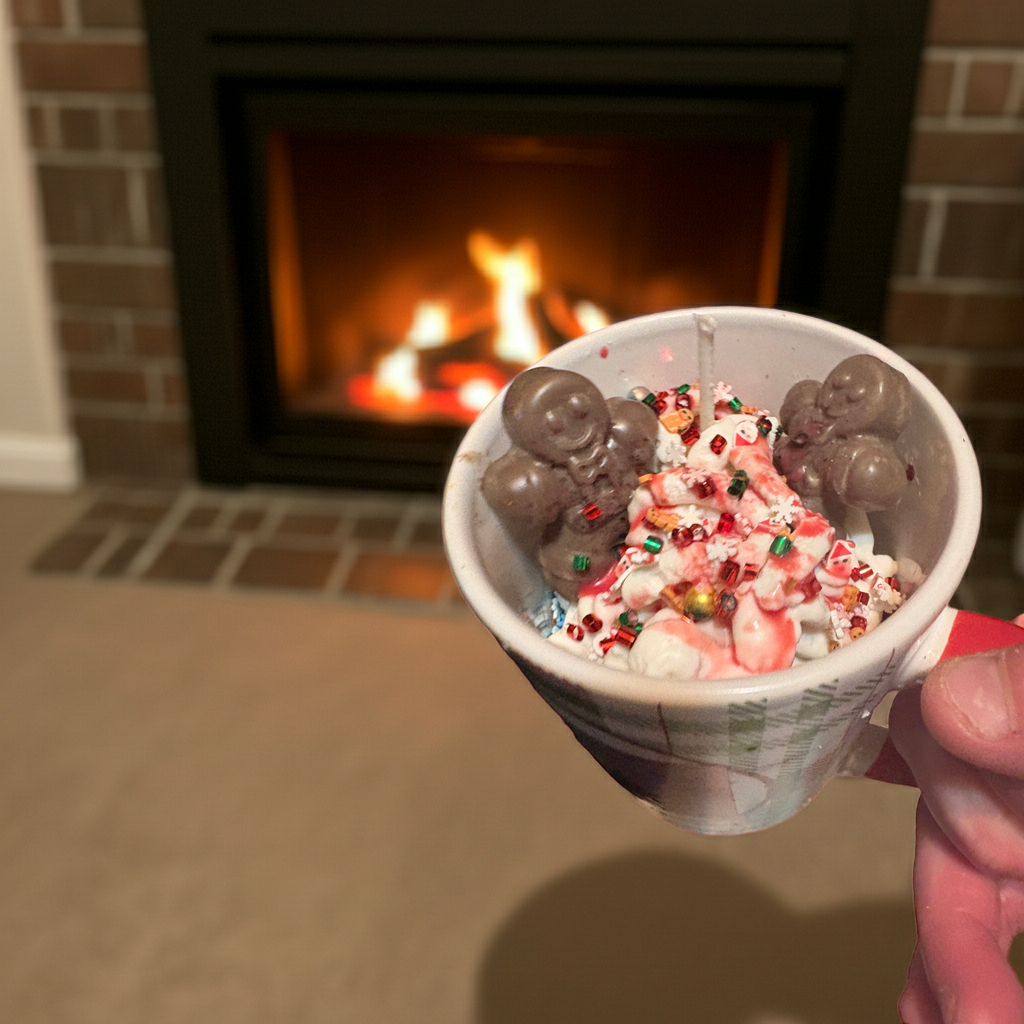 Santa’s Hot Chocolate Dessert Candle
