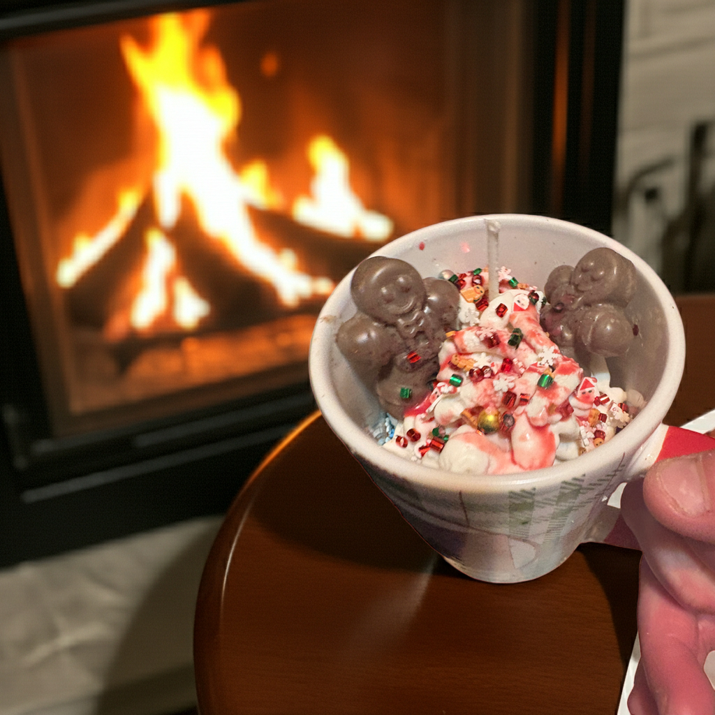 Santa’s Hot Chocolate Dessert Candle