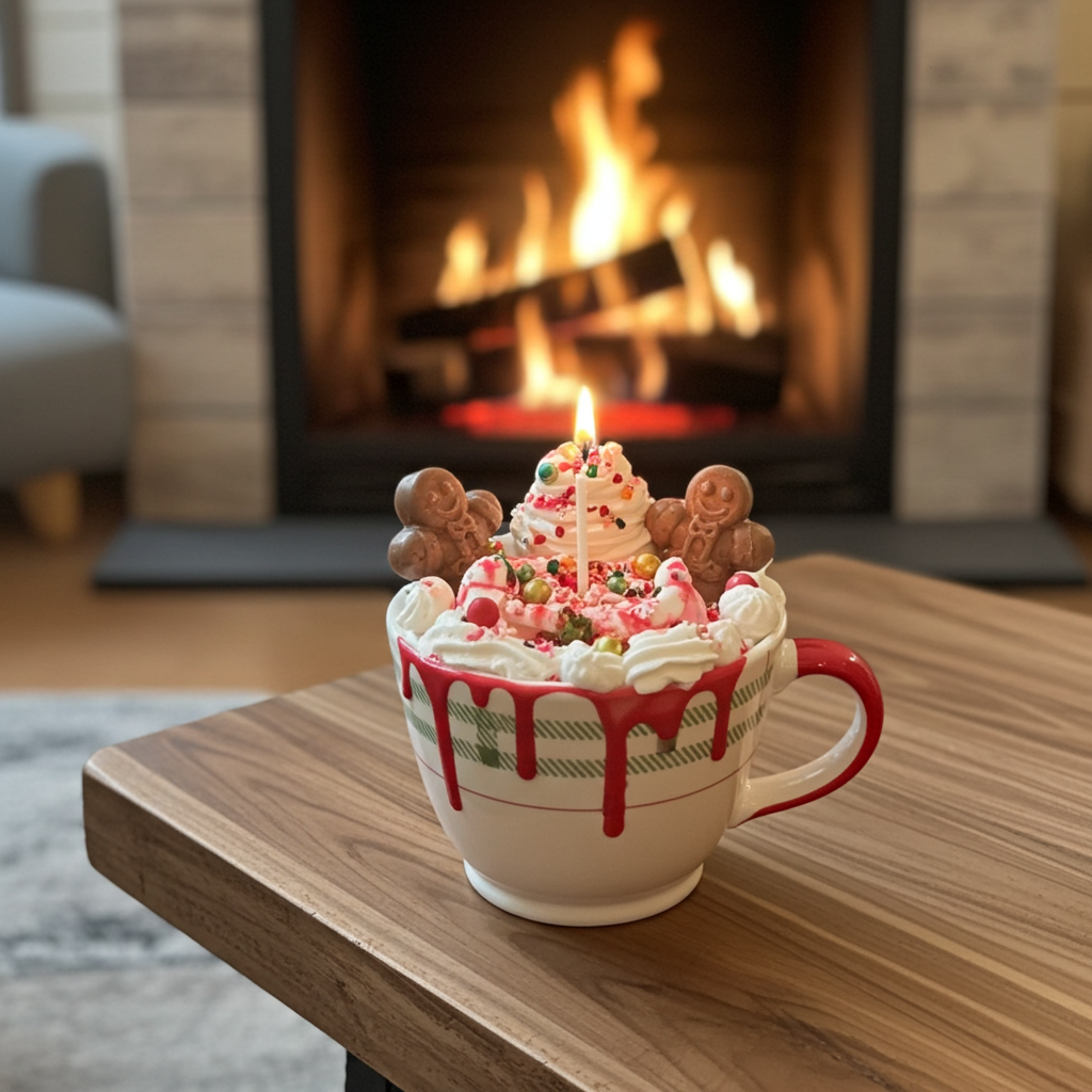 Santa’s Hot Chocolate Dessert Candle