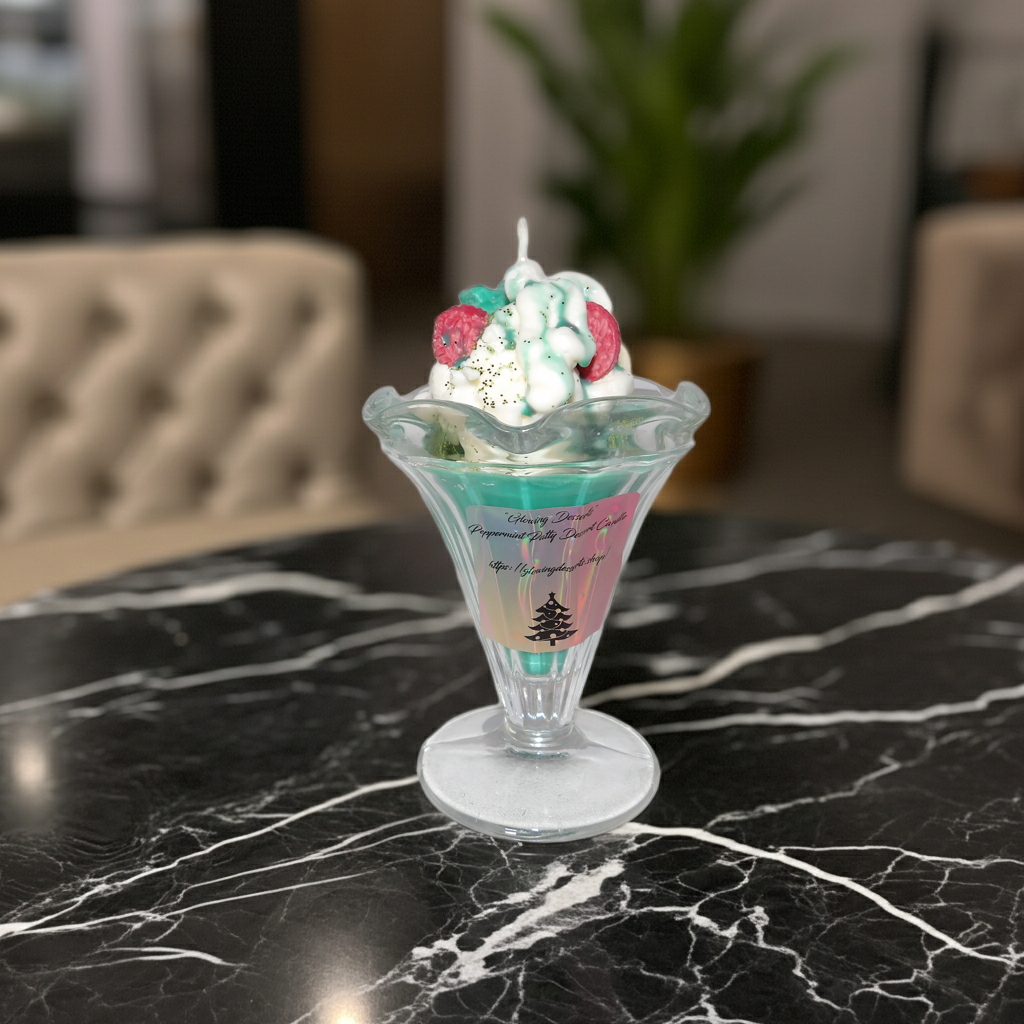 Peppermint Dessert Christmas Candles