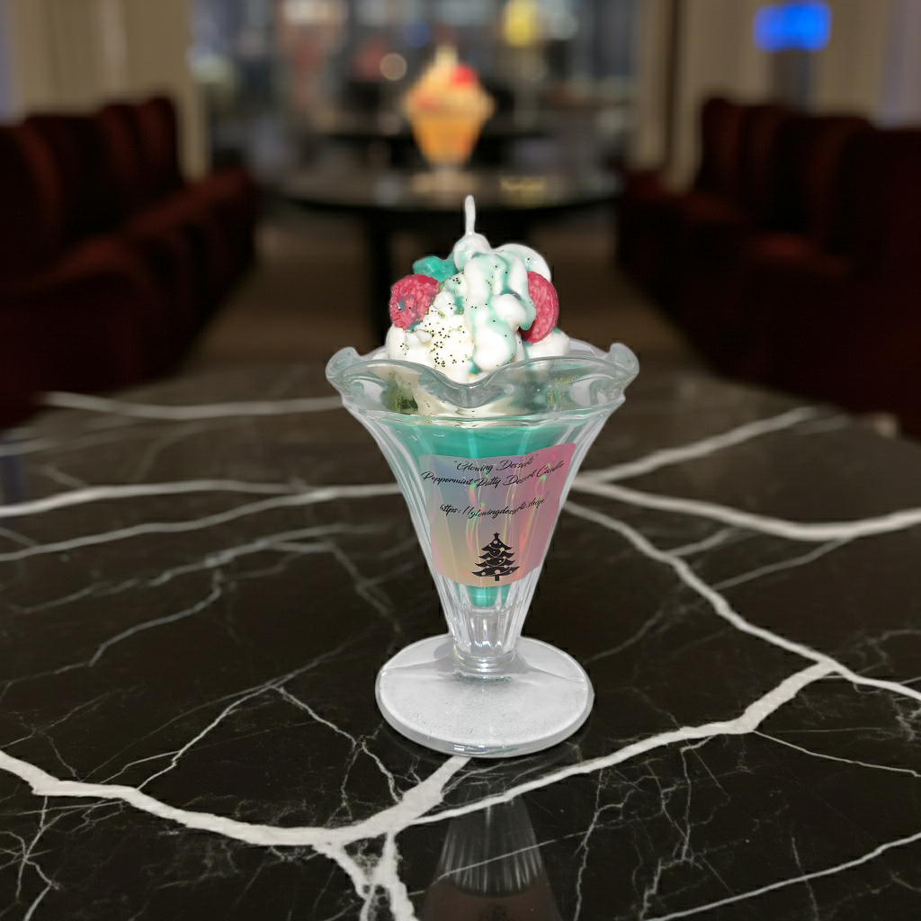 Peppermint Dessert Christmas Candles