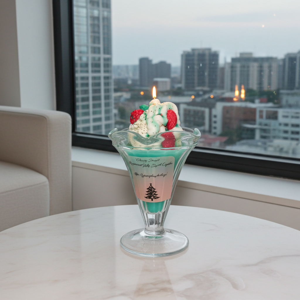 Peppermint Dessert Christmas Candles