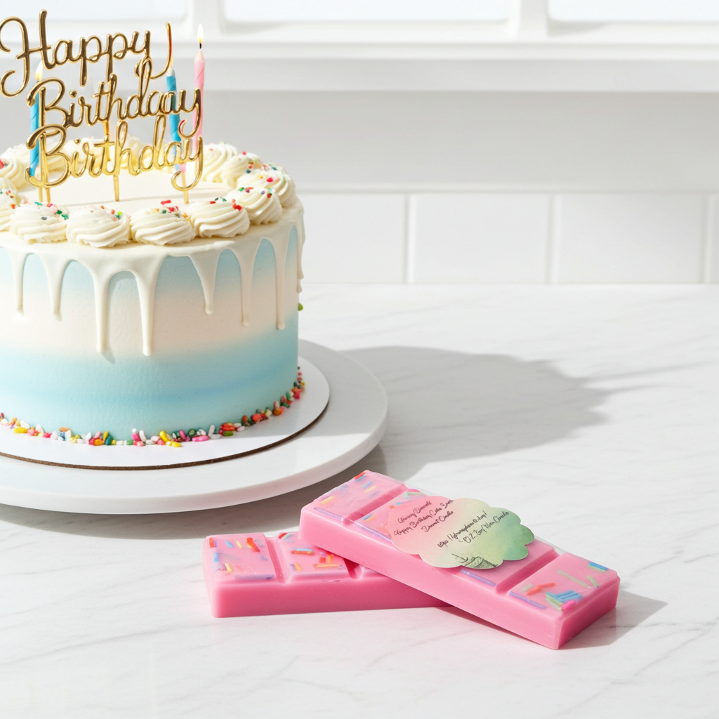 Happy Birthday Wax Melts Pink(Birthday Cake Scented)