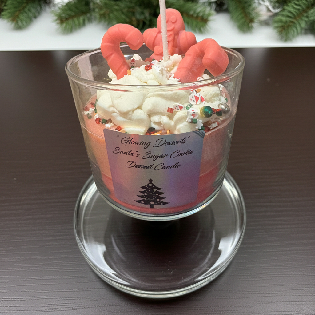 Santa's Sugar Cookie Dessert Candle