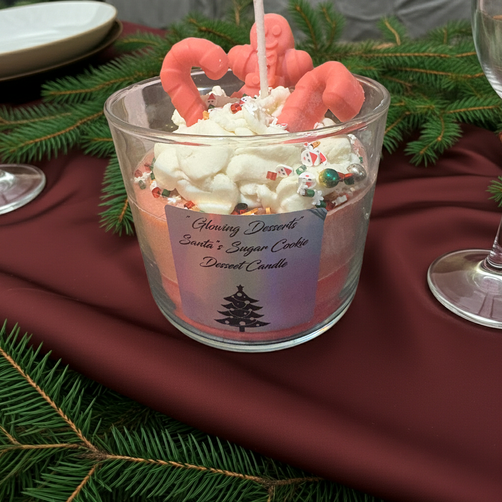 Santa's Sugar Cookie Dessert Candle