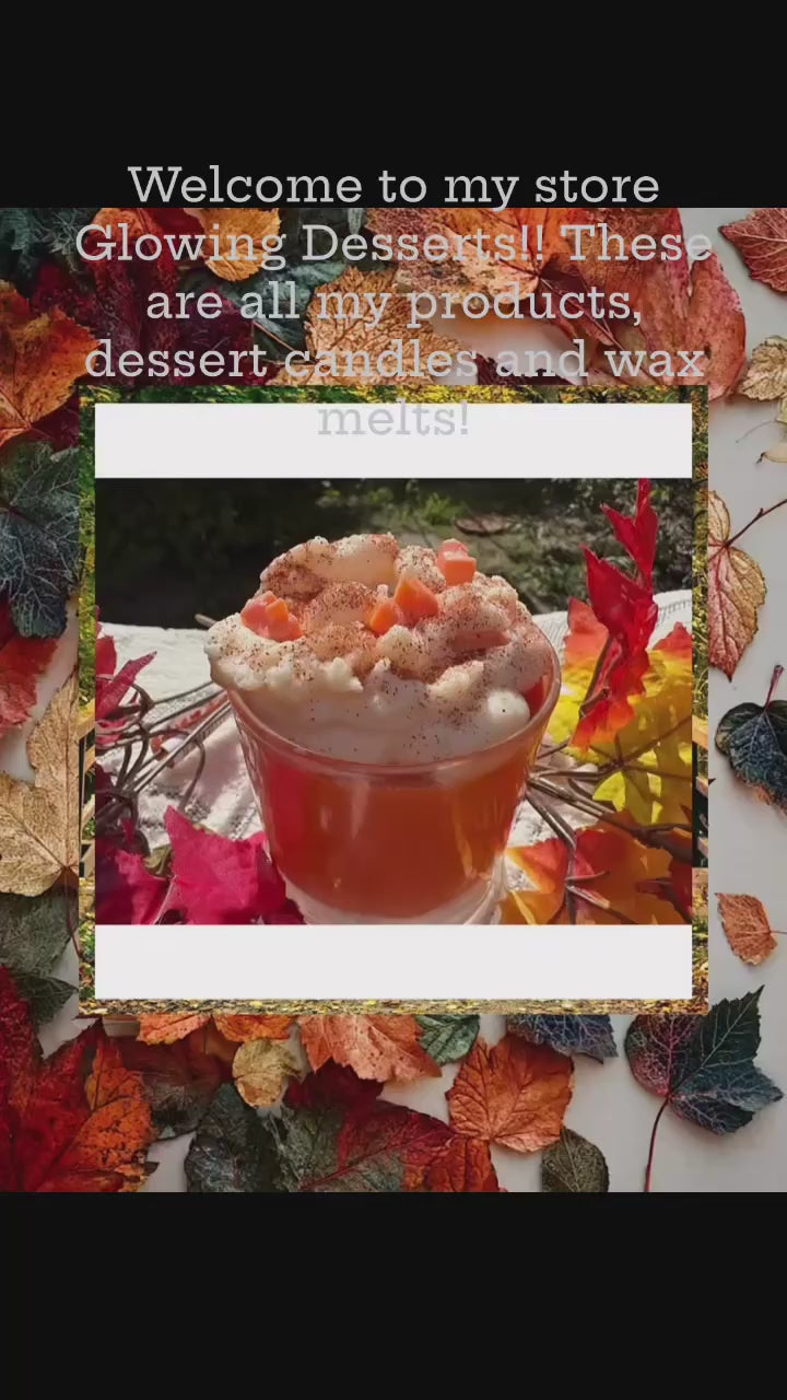 Hello Fall Pumpkin scented dessert candle